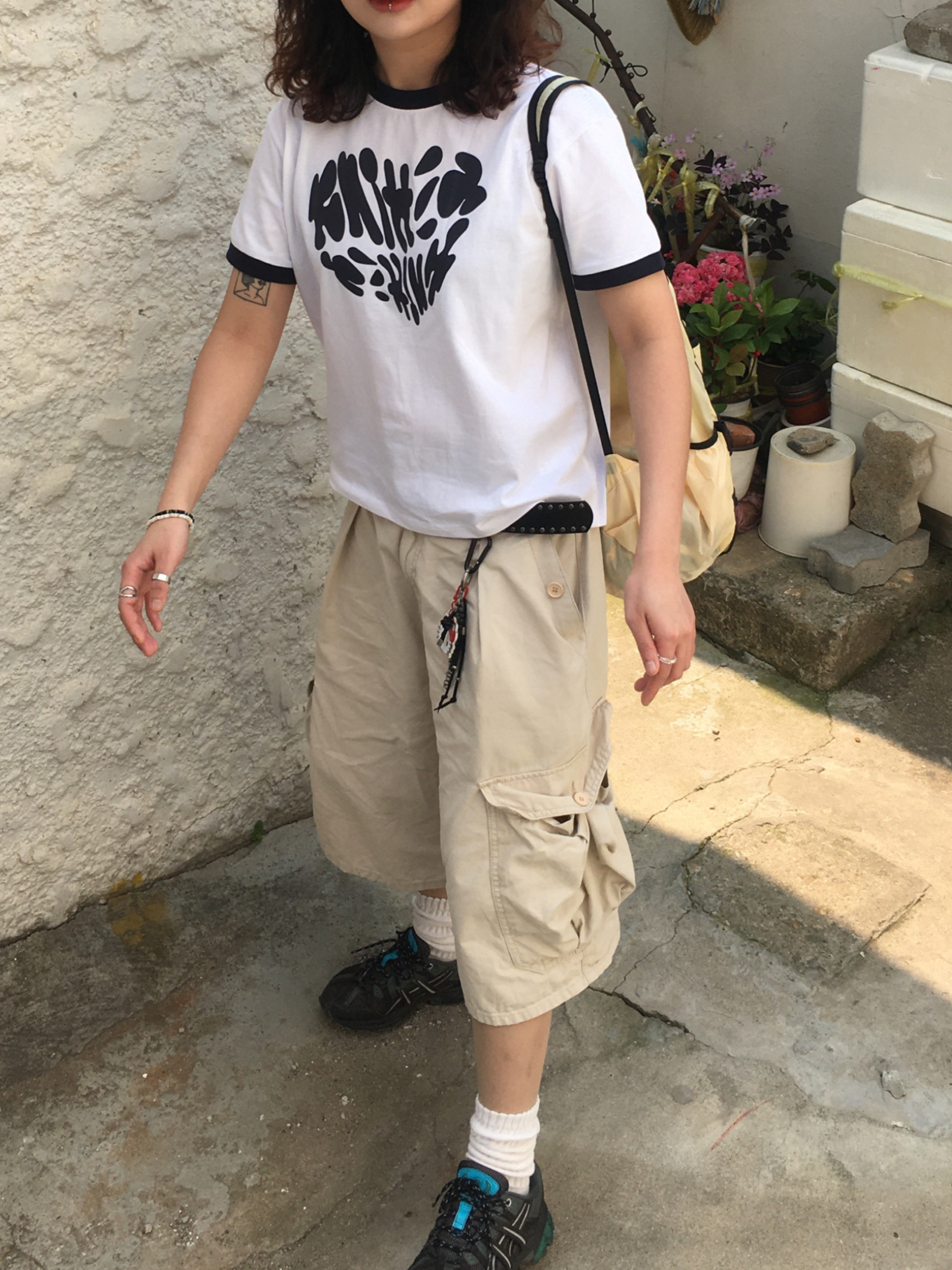 ANNOT A Symbol Logo Washing Cap Black, (W) Asics x Matin Kim Gel-Sonoma 15-50 Black Pure Silver 착용 스타일 - 3
