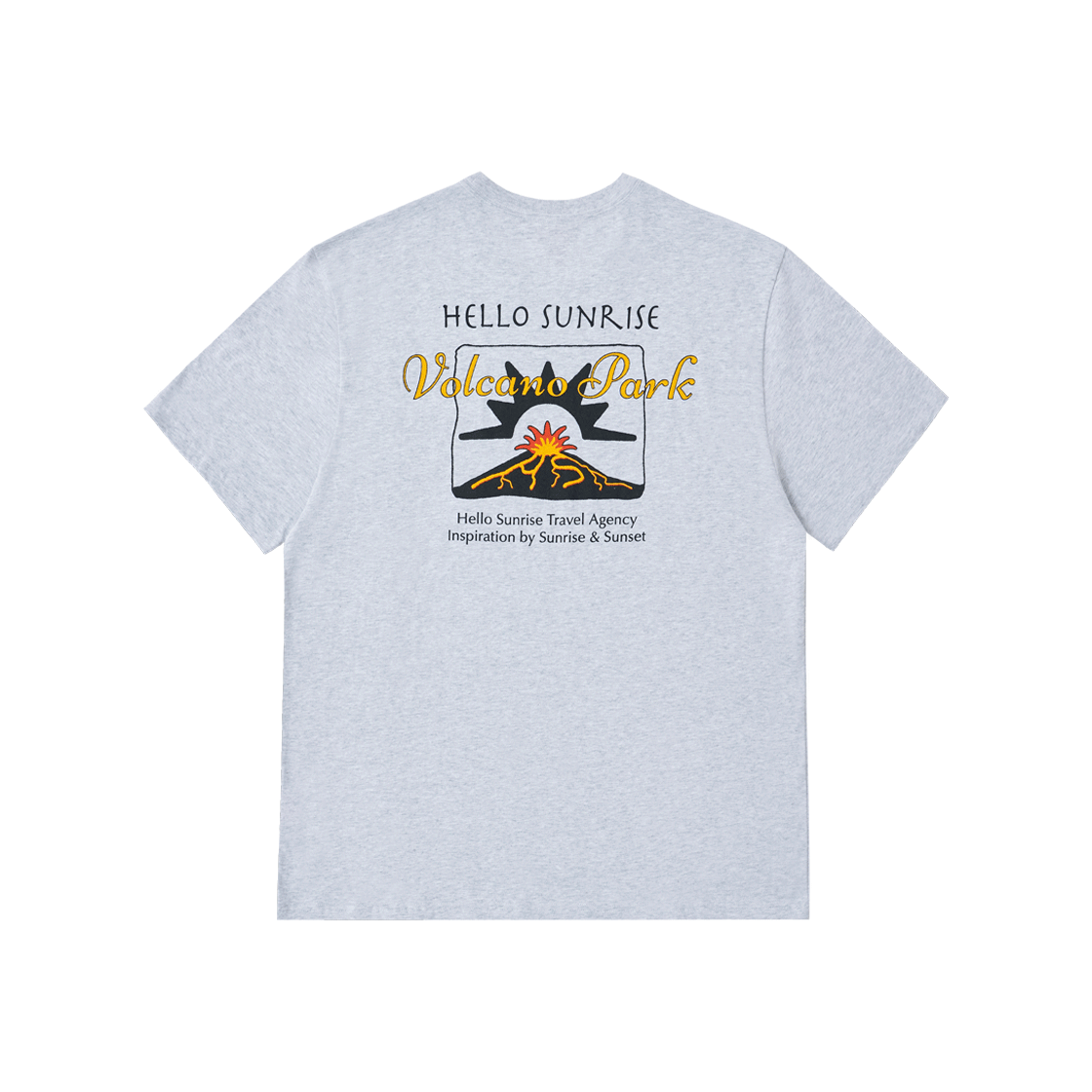헬로선라이즈 HS 볼케이노 파크 티셔츠 3% 멜란지 그레이(Hello Sunrise HS Volcano Park Tee 3% Melange Gray) - 2