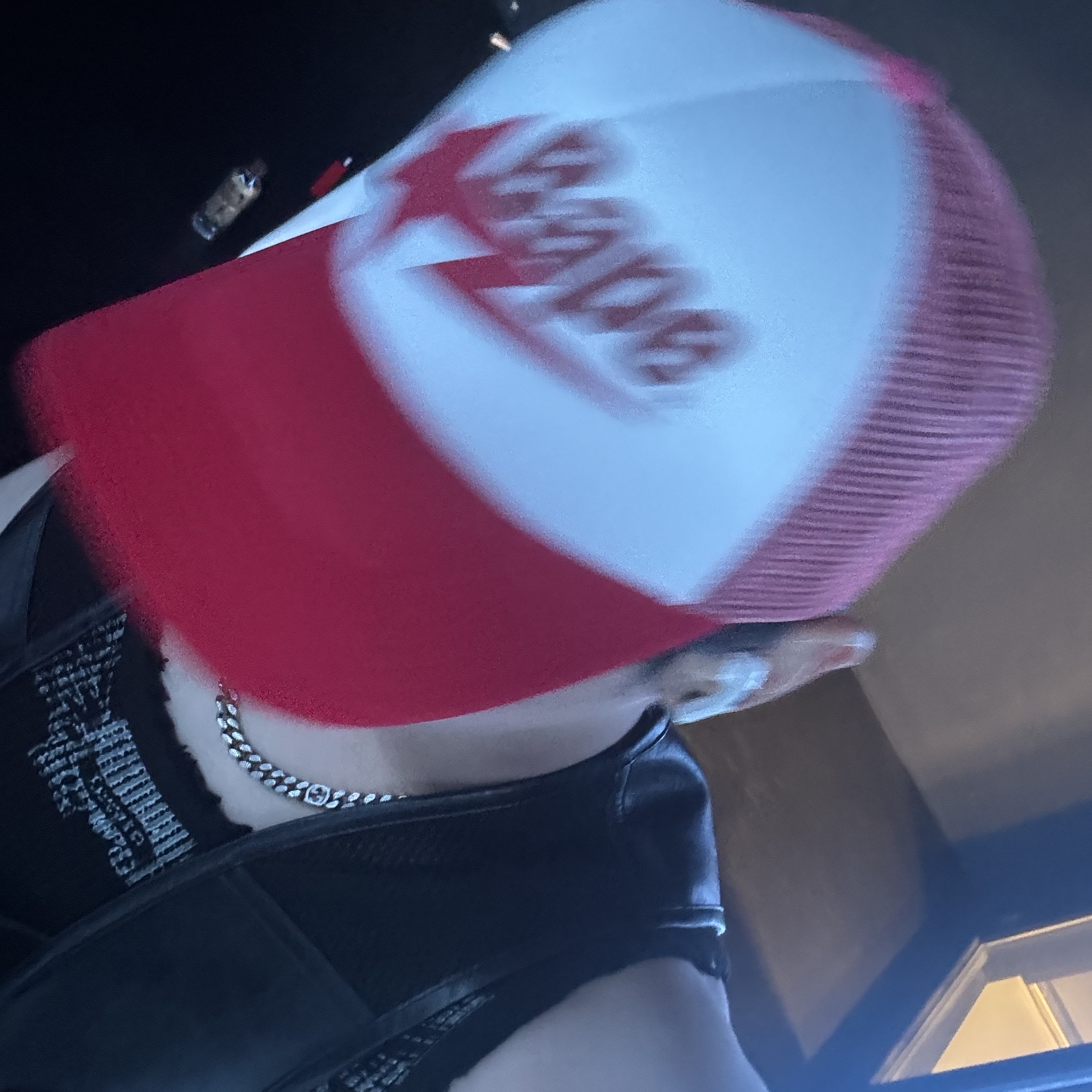 BAPE Sta Mesh Cap Red 착용 스타일 - 2