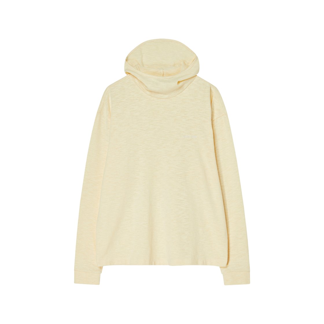 애프터 프레이 후디드 터틀넥 티셔츠 라이트 옐로우(After Pray Hooded Turtleneck T-Shirt Light Yellow)