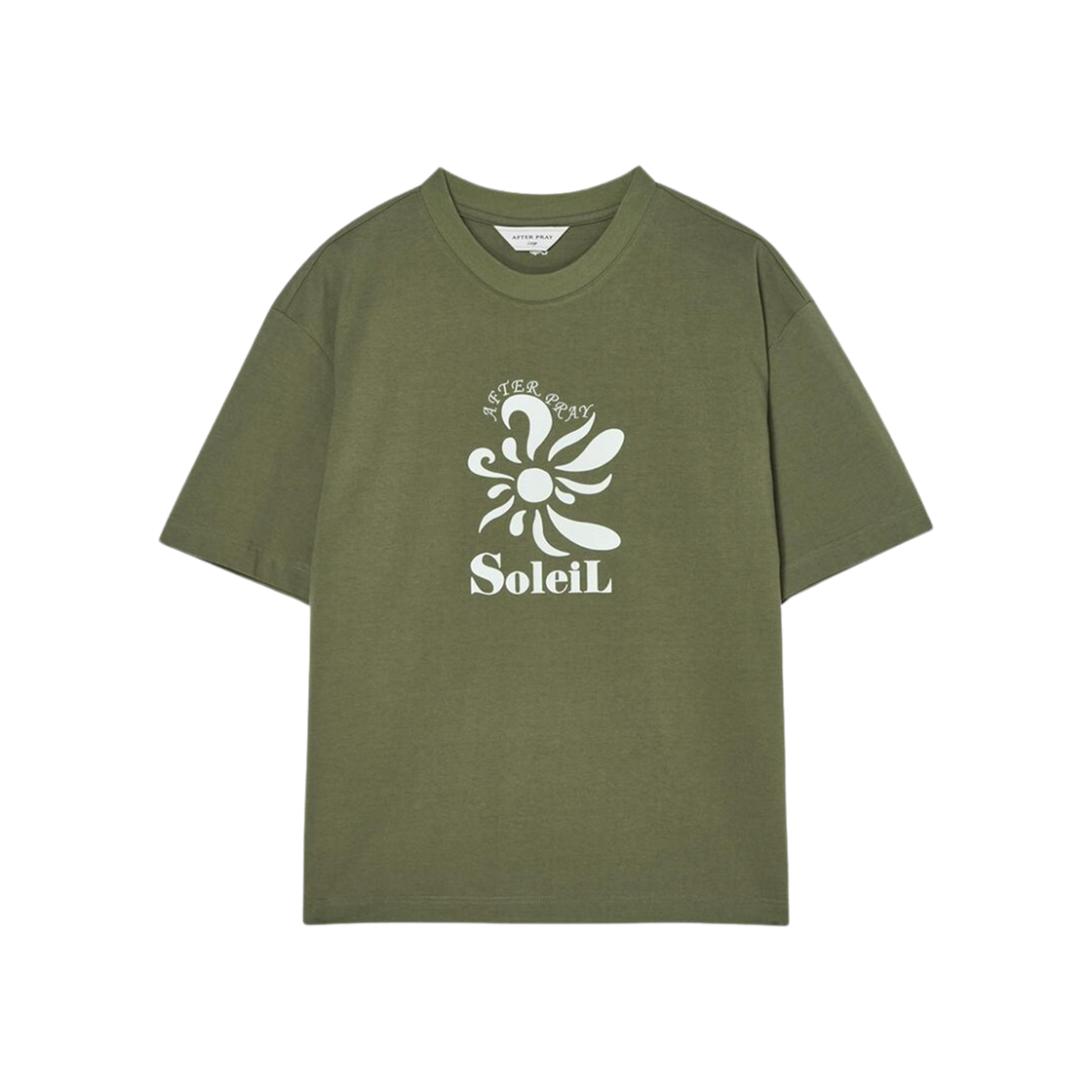 애프터 프레이 솔레일 프린티드 티셔츠 카키(After Pray Soleil Printed T-Shirt Khaki)