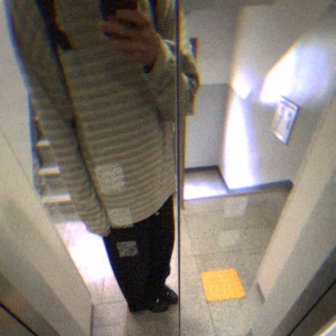 Polyteru Human Index Human Pajama Pants Ink, Polyteru Striped Long Sleeve Ecru 착용 스타일 - 2
