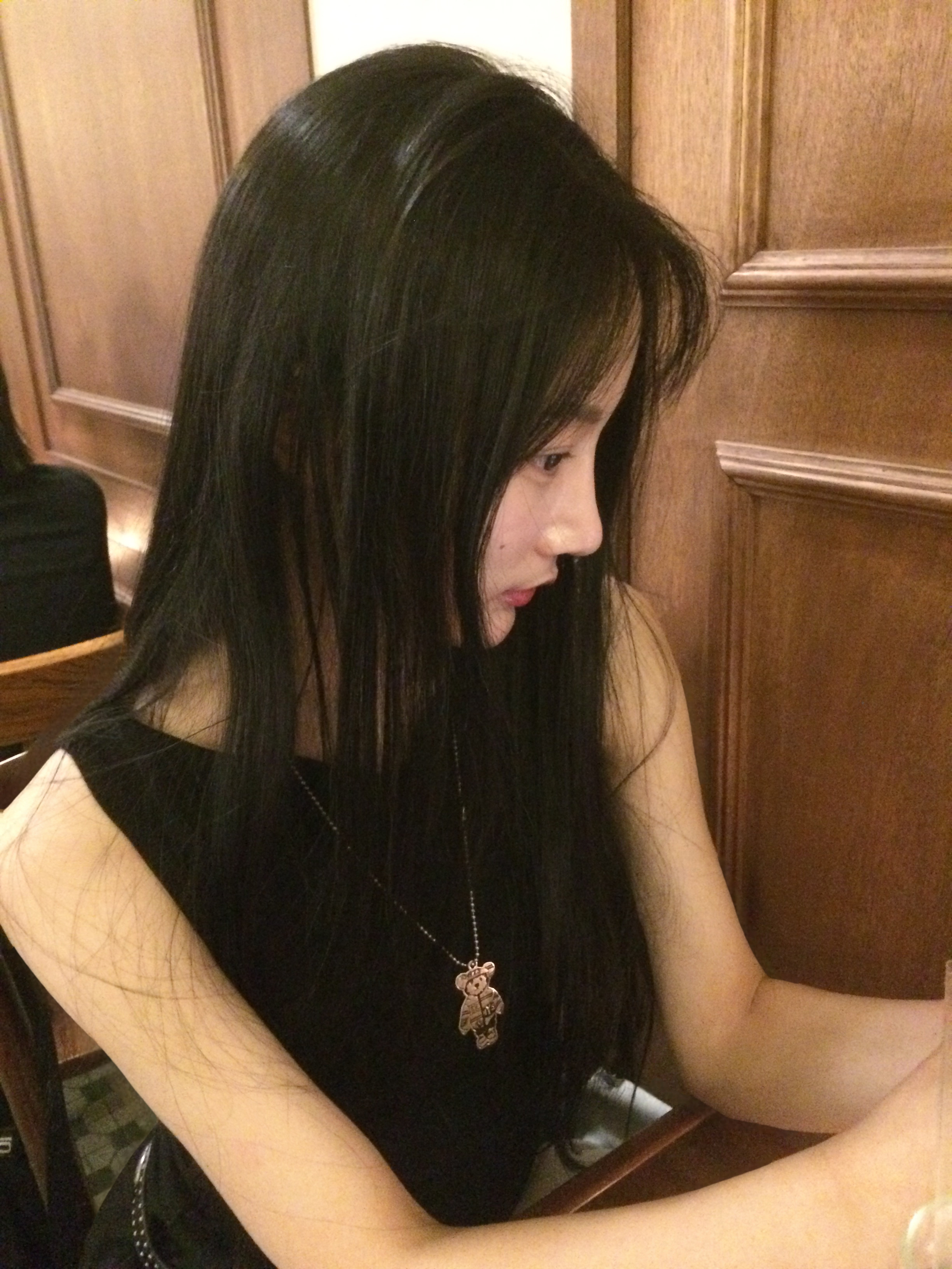 Hysteric Glamour Teddy Ball Chain Necklace Silver 착용 스타일 - 2