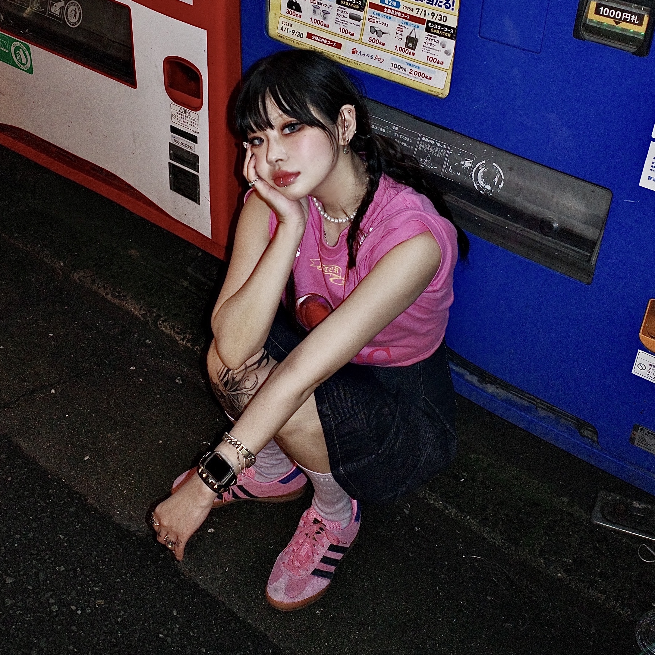 (W) Adidas Gazelle Indoor Bliss Pink 착용 스타일
