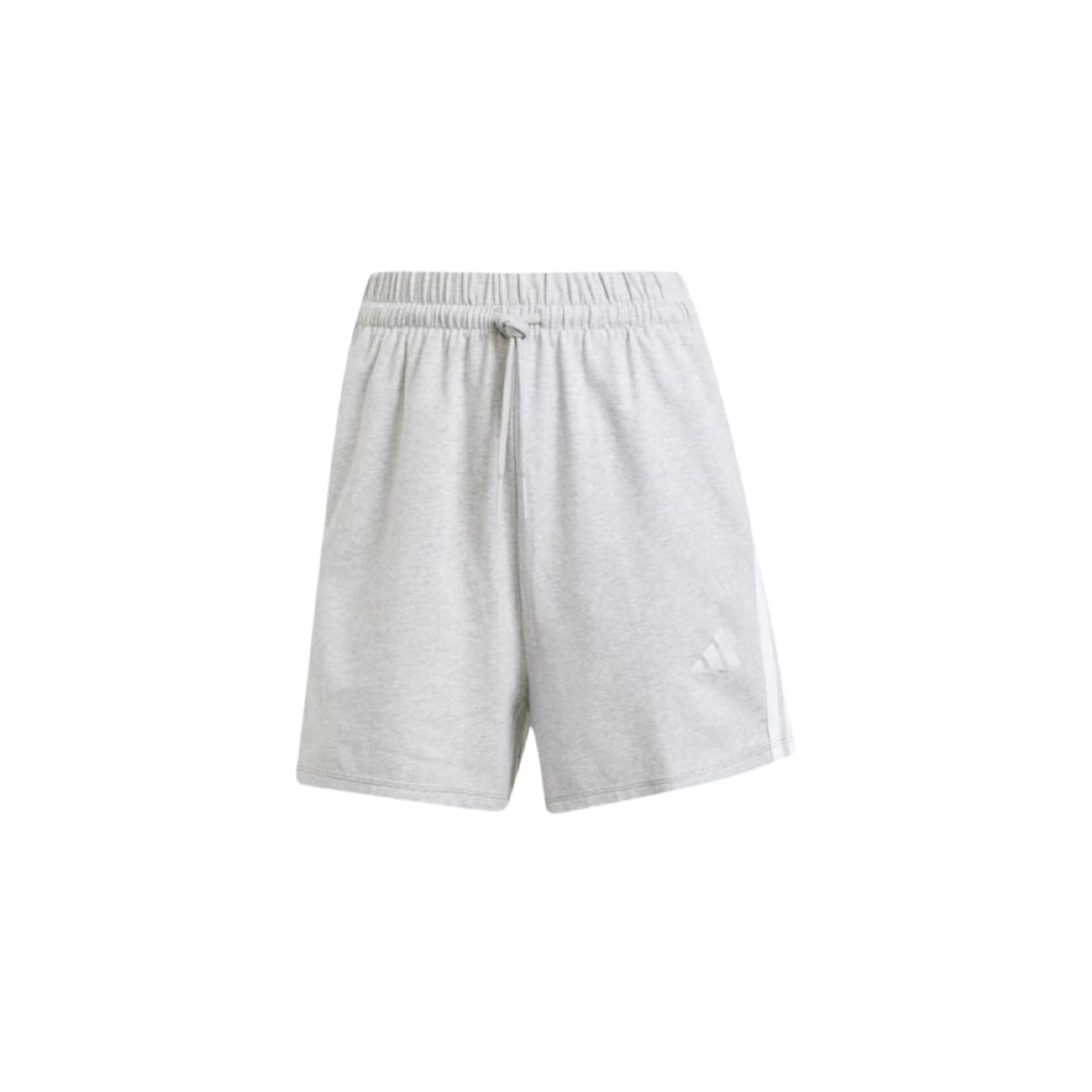 (W) 아디다스 에센셜 삼선 코튼 쇼츠 라이트 그레이 헤더 화이트 - KR 사이즈