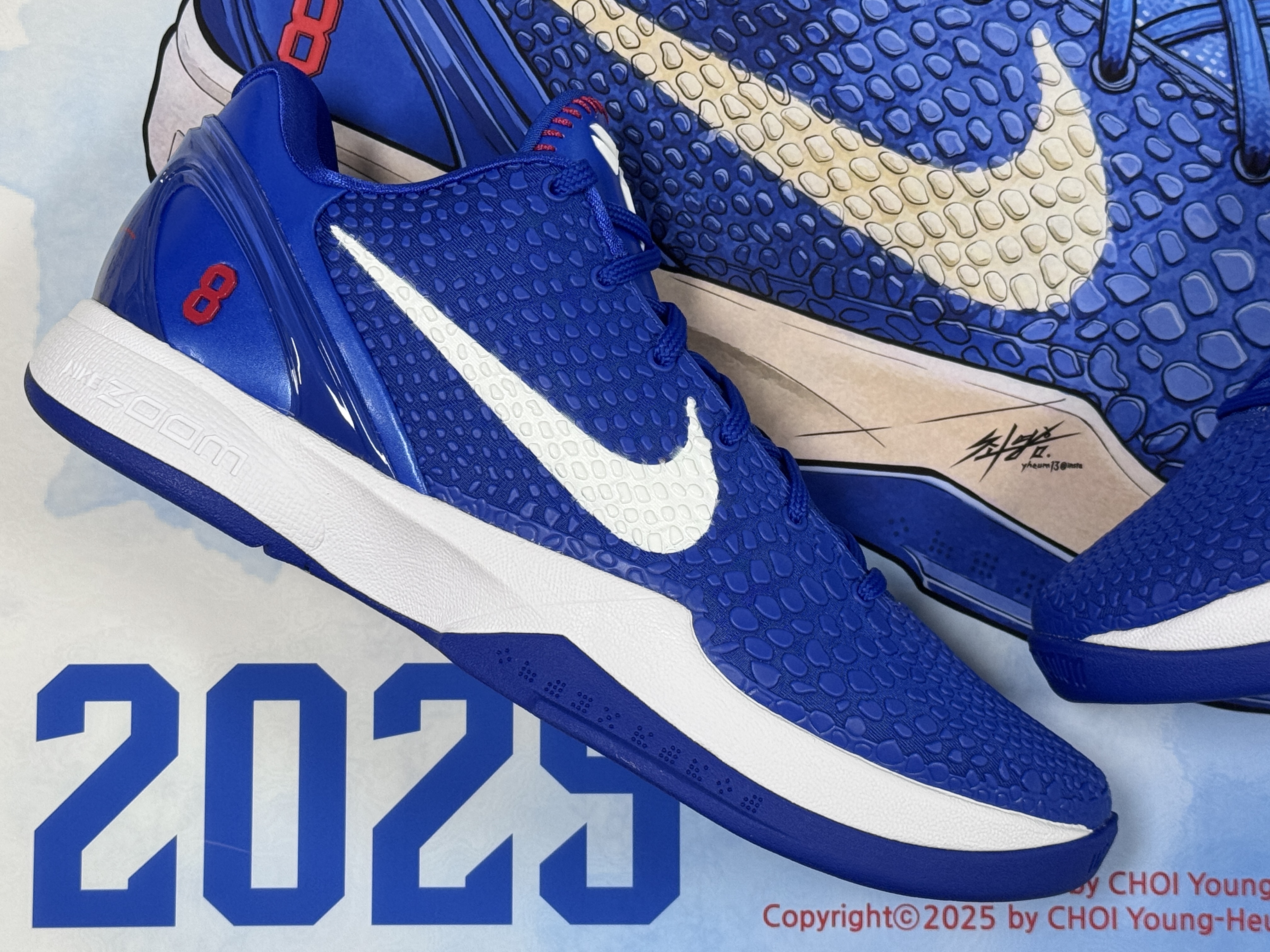 Nike Kobe 6 Protro Game Royal White 착용 스타일 - 9