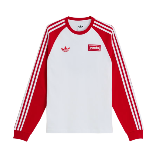Adidas x Oasis Tour 3-Stripes Longsleeve T-Shirt White - US Sizing