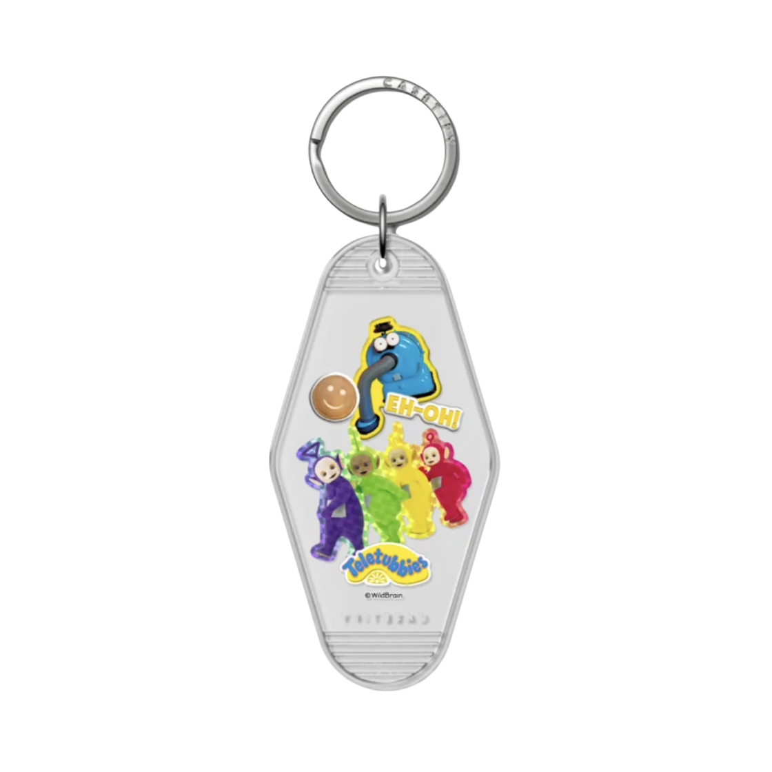 케이스티파이 x 텔레토비 스티커 키체인 태그 프로스트 화이트(Casetify x Teletubbies Stickers Keychain Tag Frost White)