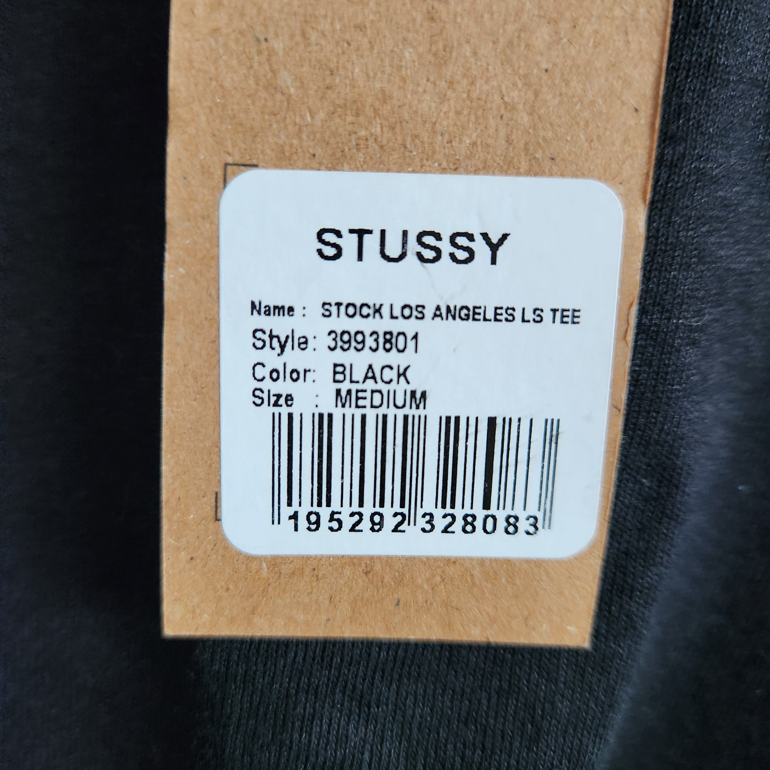 Stussy Stock Los Angeles LS T-Shirt Black 착용 스타일 - 3