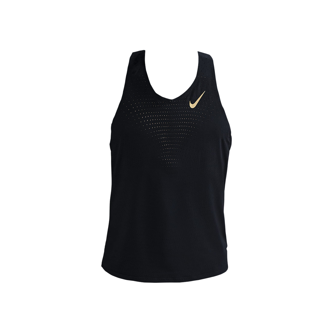 나이키 x 야콥 에어로스위프트 드라이핏 ADV 러닝 싱글렛 블랙 메탈릭 골드(Nike x Jakob Aeroswift Dri-Fit ADV Running Singlet Black Metallic Gold)