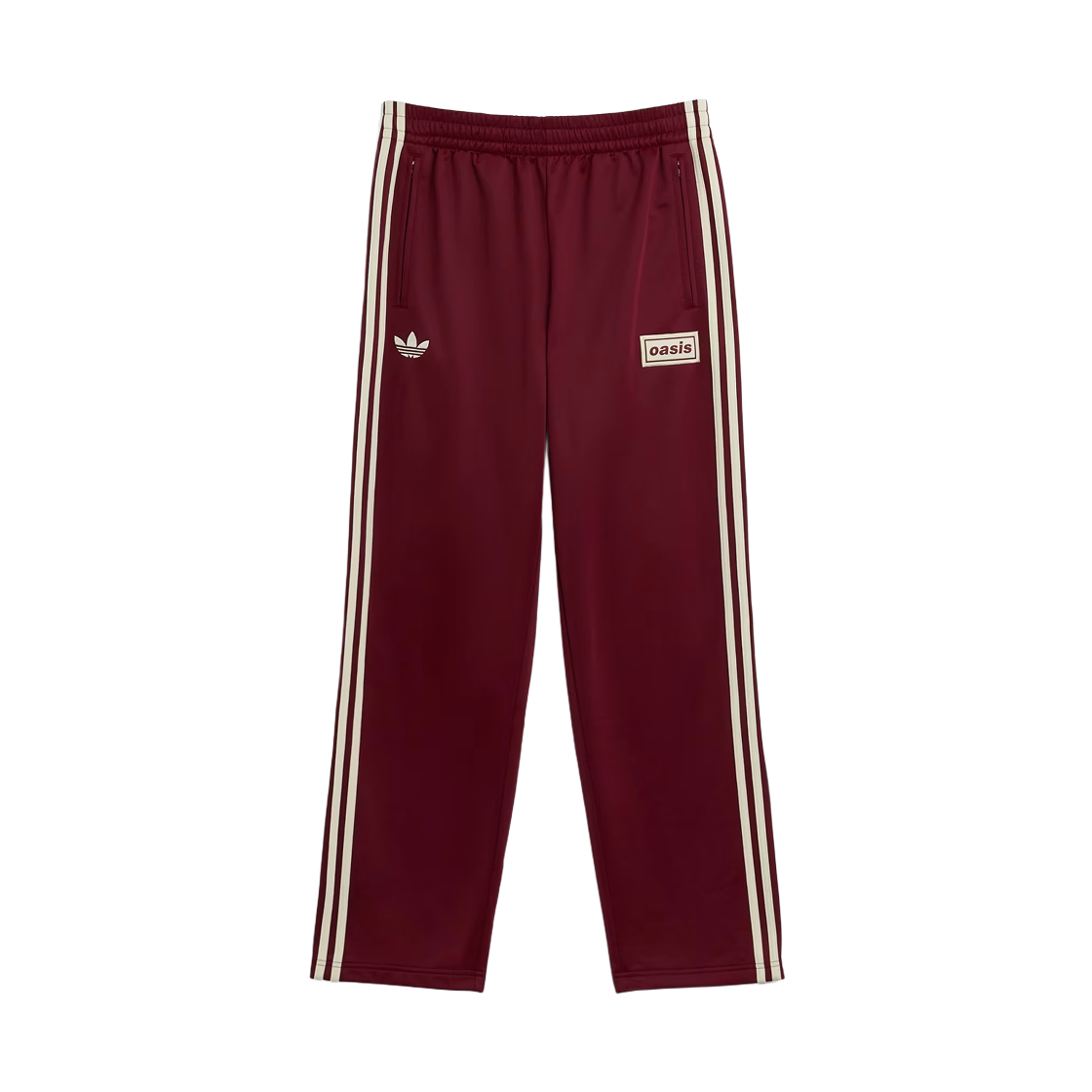 아디다스 x 오아시스 투어 파이어버드 트랙 팬츠 노블 마룬 - US 사이즈(Adidas x Oasis Tour Firebird Track Pants Noble Maroon - US Sizing)