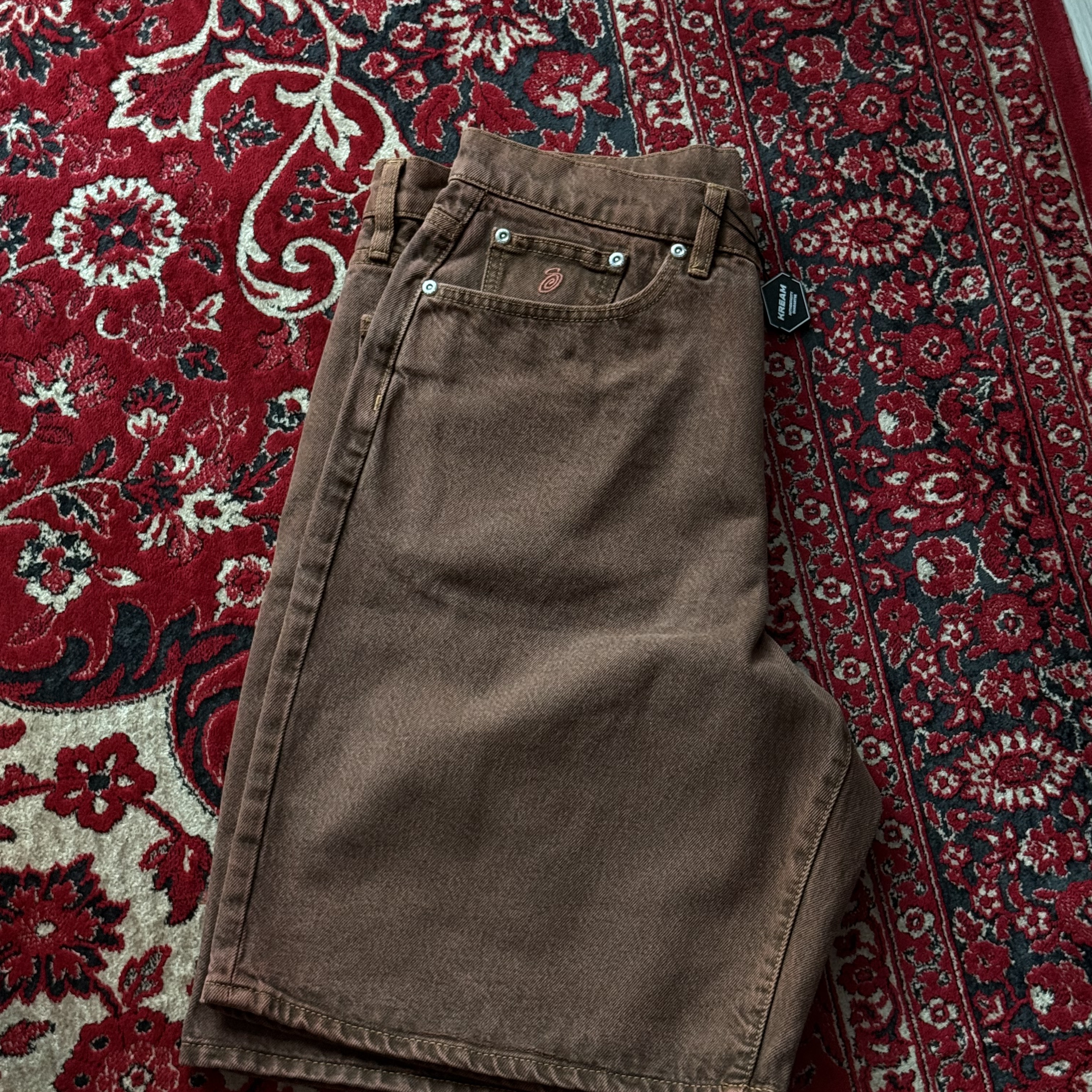 Stussy Denim Big OL' Shorts Clay 착용 스타일