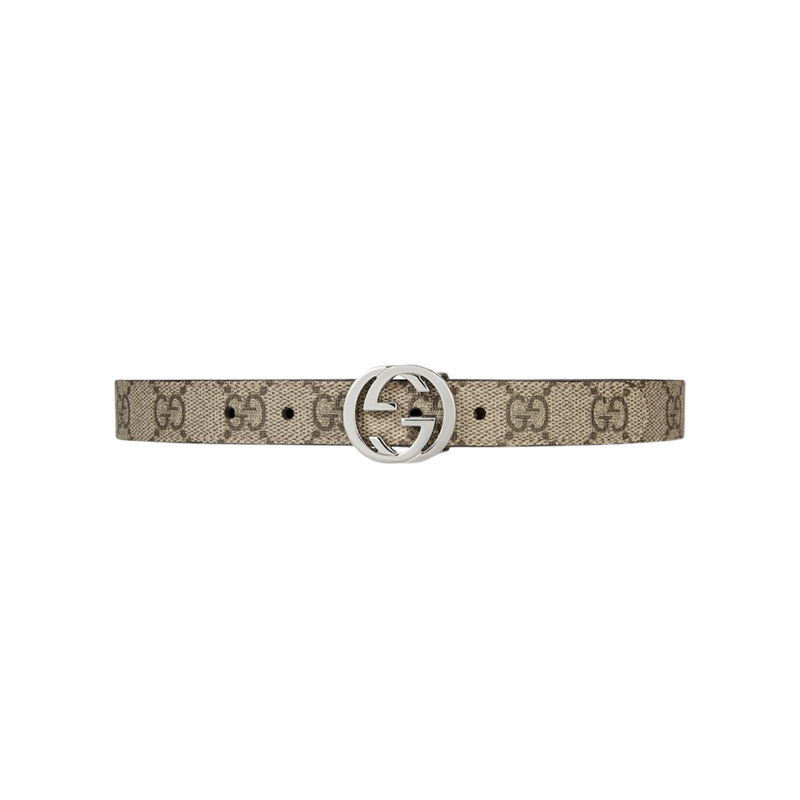 (키즈) 구찌 GG 슈프림 벨트 베이지 에보니((Kids) Gucci GG Supreme Belt Beige Ebony) - 1
