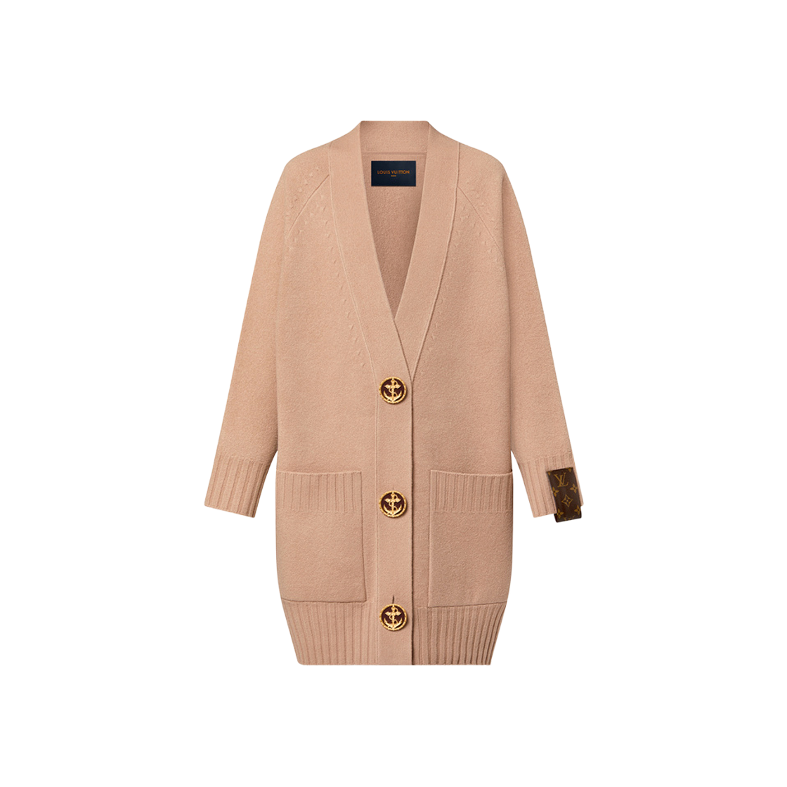 ITR3EMECOMHN Louis Vuitton Monogram Wool Long Cardigan 1ABDYW