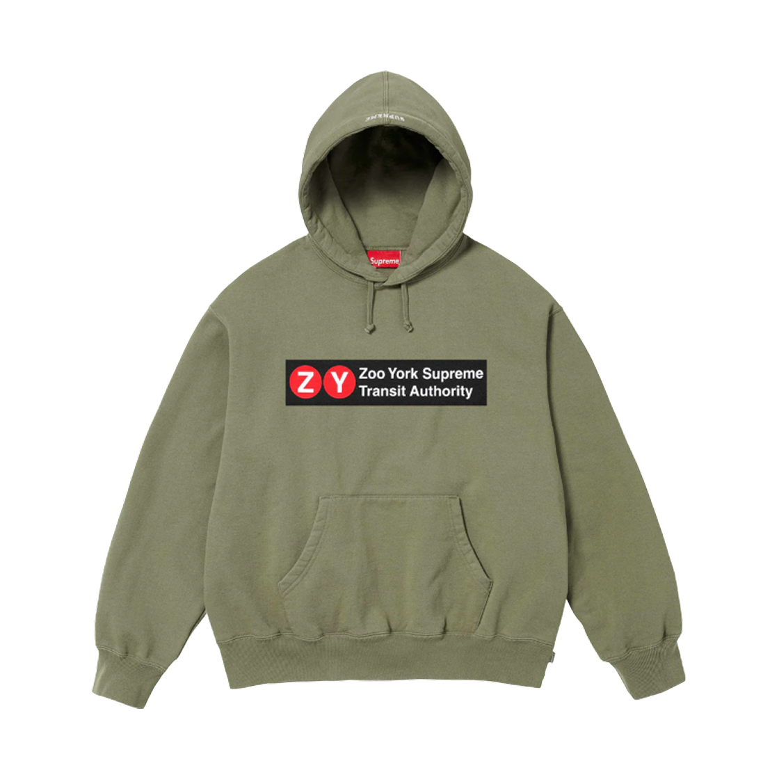 슈프림 x 주욕 후드 스웨트셔츠 라이트 올리브 - 25SS(Supreme x Zoo York Hooded Sweatshirt Light Olive - 25SS) - 1