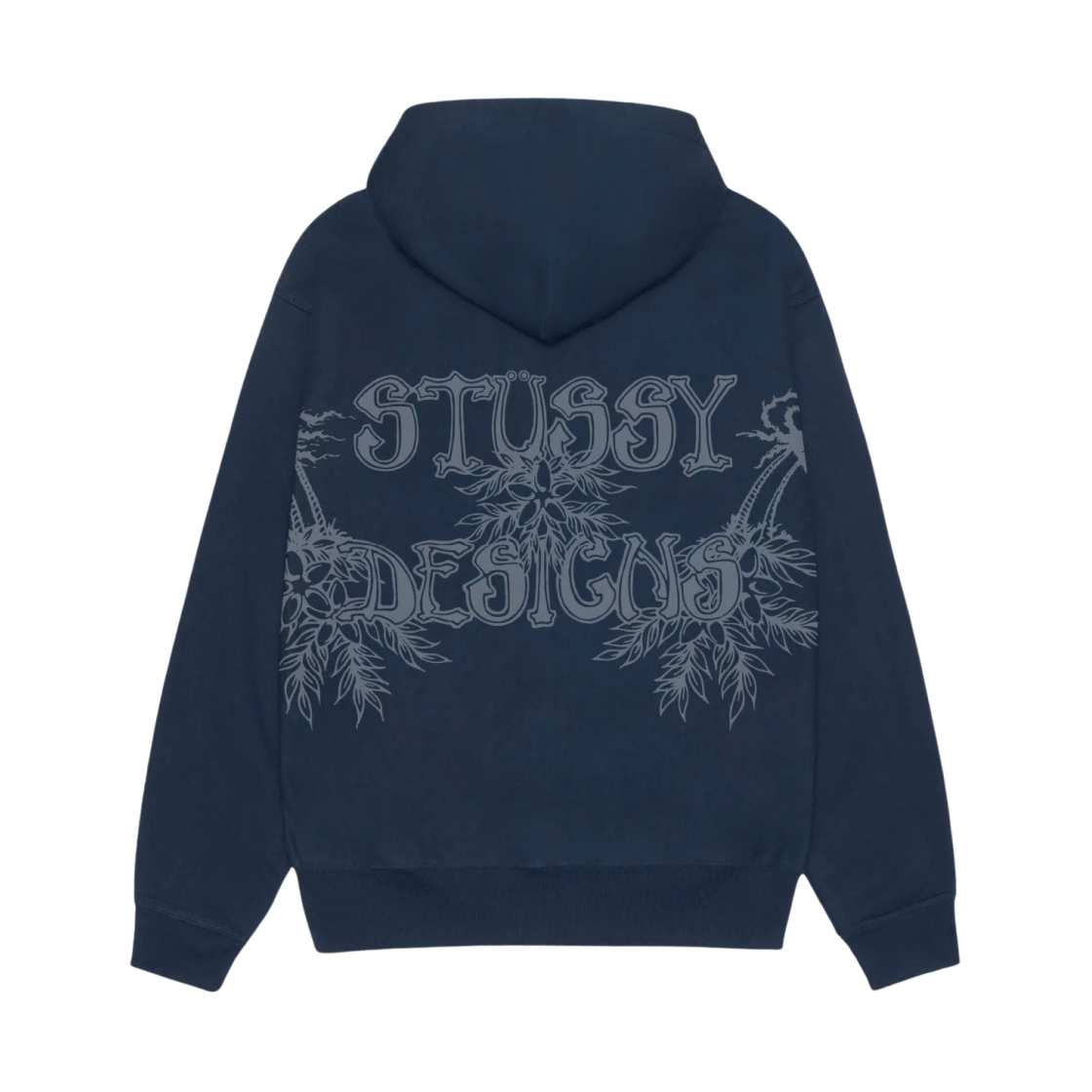 1925151 Stussy Wes Palms Hoodie Navy