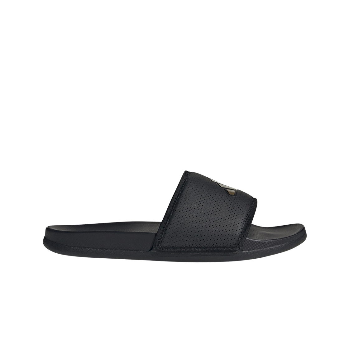 JS1146 Adidas Adilette Comfort Slide Core Black Gold Metallic