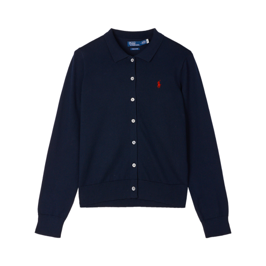 KW5BKNCRL14NY [30% 적립] Polo Ralph Lauren Women Cotton Blend Polo Cardigan Blue - 25SS