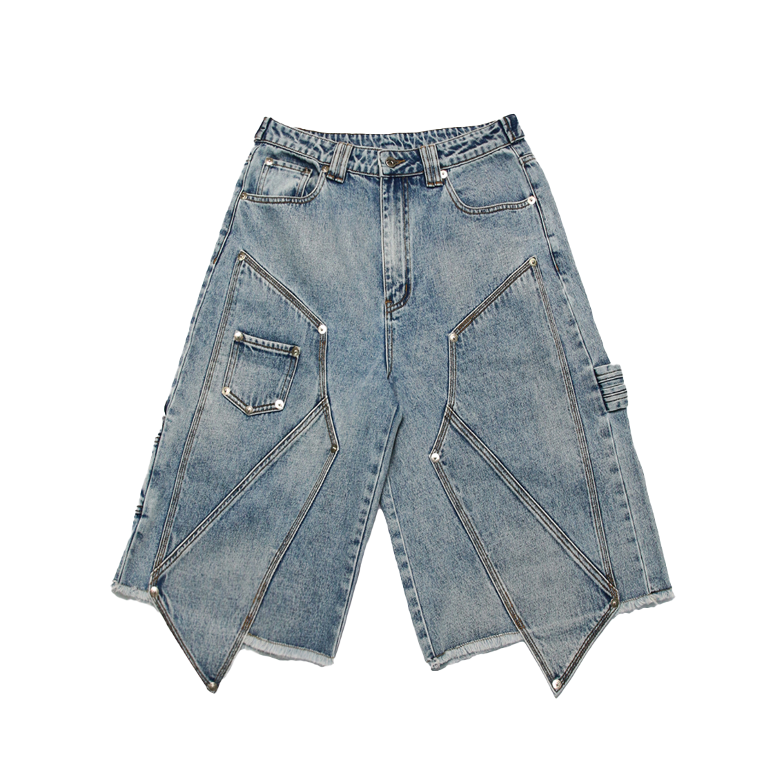포스센스티브 워싱 더블니 버뮤다 팬츠 블루(Force Sensitive Washing Double Knee Bermuda Pants Blue)