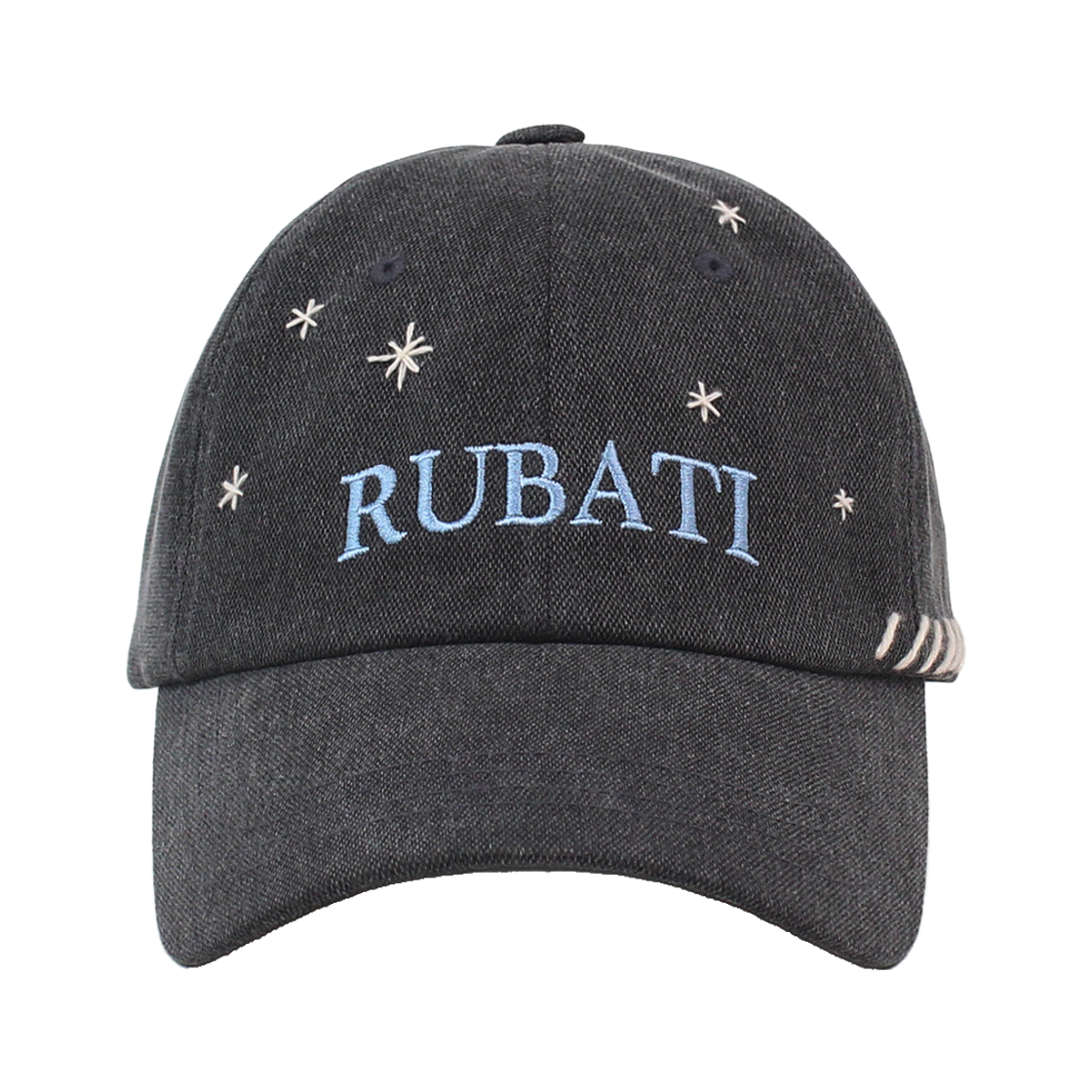25SSCAP01 Rubati Stella hand Stitched Vintage Pigment Ball Cap Charcoal