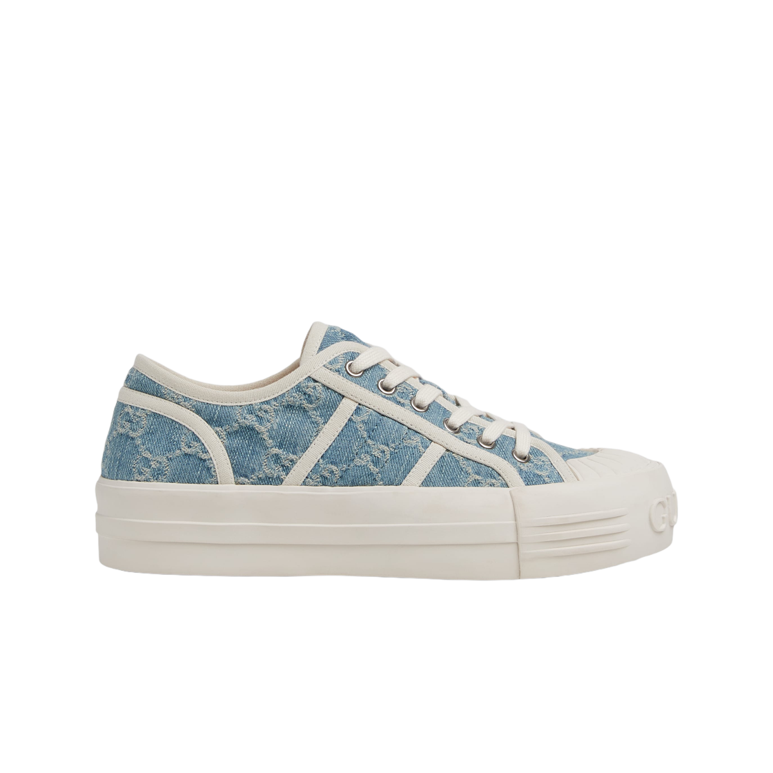 (W) 구찌 청키 스니커즈 라이트 블루 데님((W) Gucci Chunky Sneakers Light Blue Denim) - 1