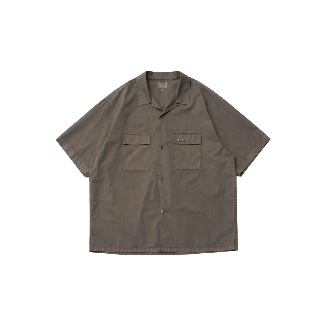 LTFSSH003BR Le TIGRE Open collar Overdyed Shirt Mild Brown
