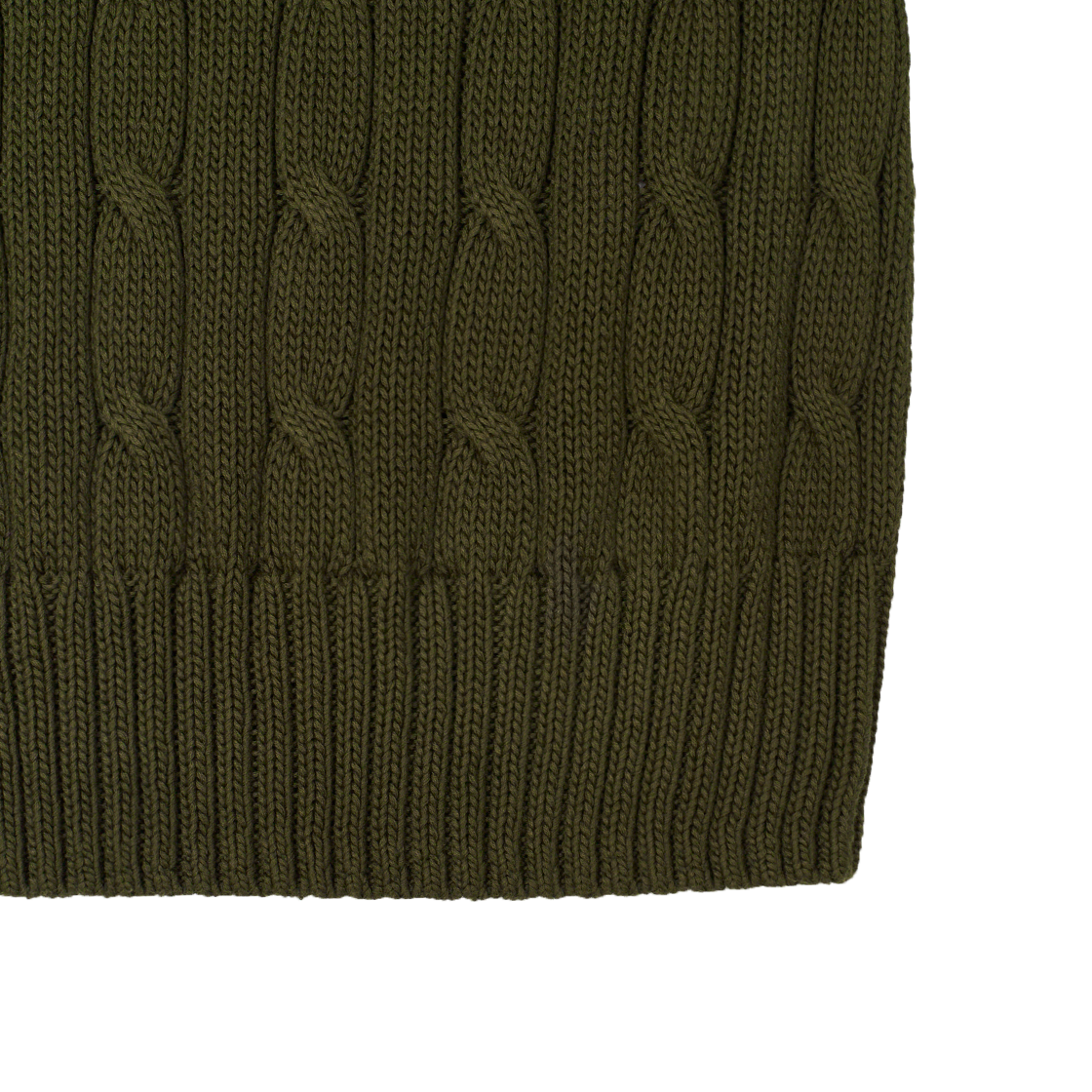 KW5CTSSRLE1GN [30% 적립] Polo Ralph Lauren Women Cable Knit Cotton Short Sleeve Sweater Green - 25FW - #6