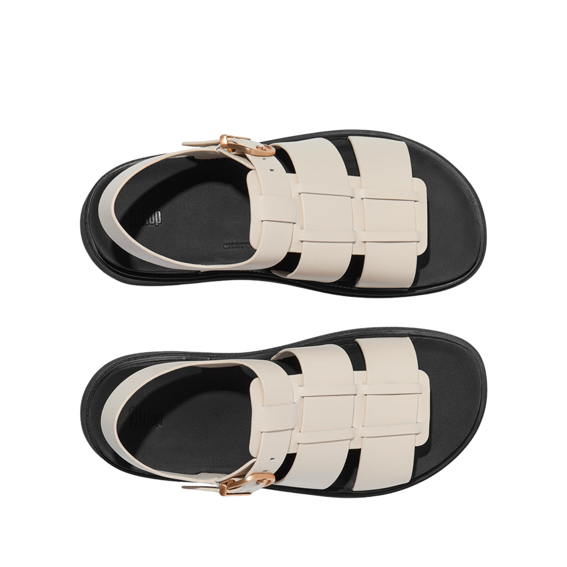 (W) 핏플랍 젠-FF 레더 피셔맨 샌들 파리 베이지((W) FITFLOP Gen-FF Leather Fisherman Sandals Paris Beige) - 2
