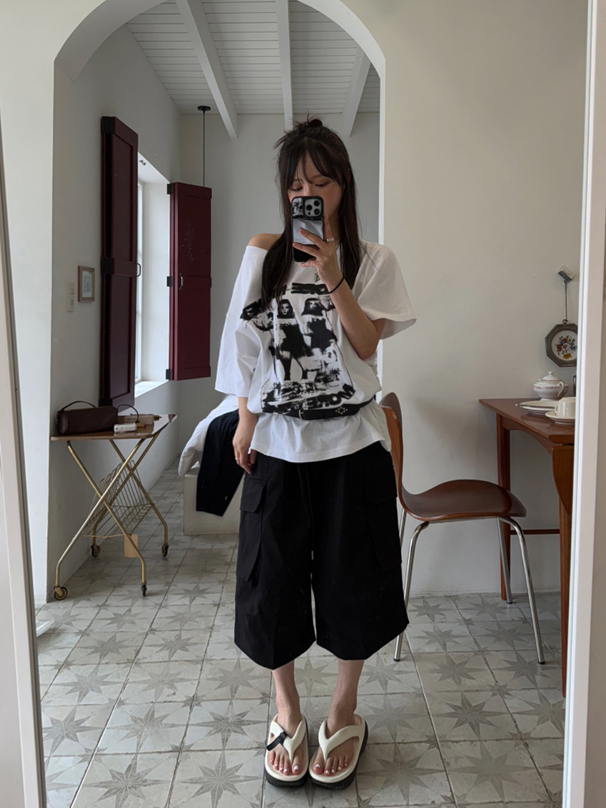 Heaven by Marc Jacobs Friendship Necklace Set Silver Ox (Set of 2), (W) Taw&Toe x Sanrio Flip Flop Zerovity Plumpy Kuromi Charm Tag Set Creamy Black 착용 스타일 - 2
