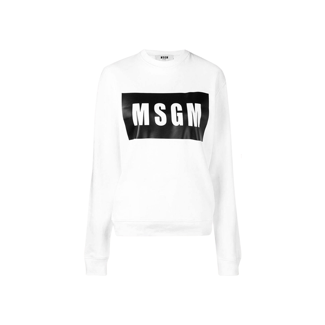 2641MDM96-195299-01 (W) MSGM Logo Print Sweatshirt White