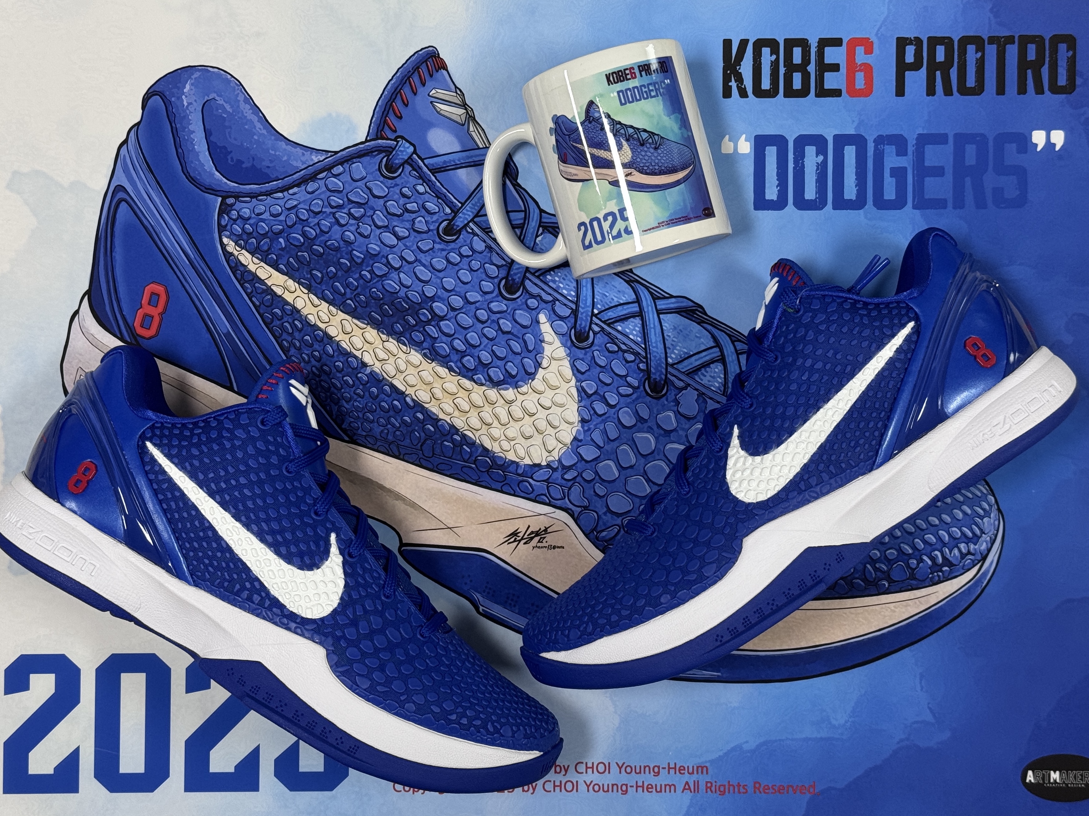 Nike Kobe 6 Protro Game Royal White 착용 스타일 - 1