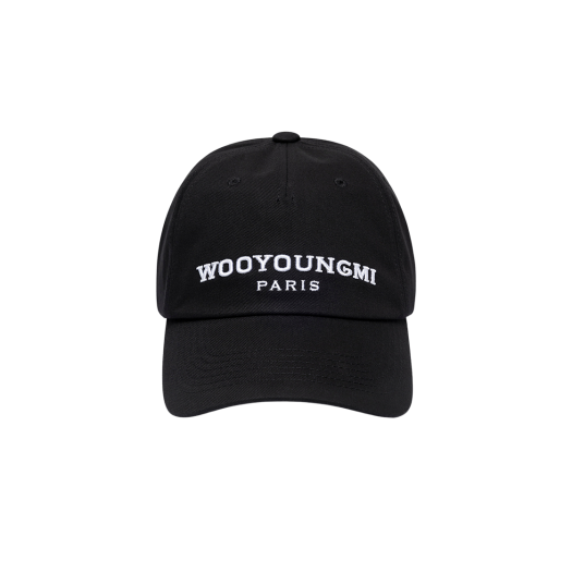 W253AC52661B Wooyoungmi Embroidered Ball Cap Black - 25FW