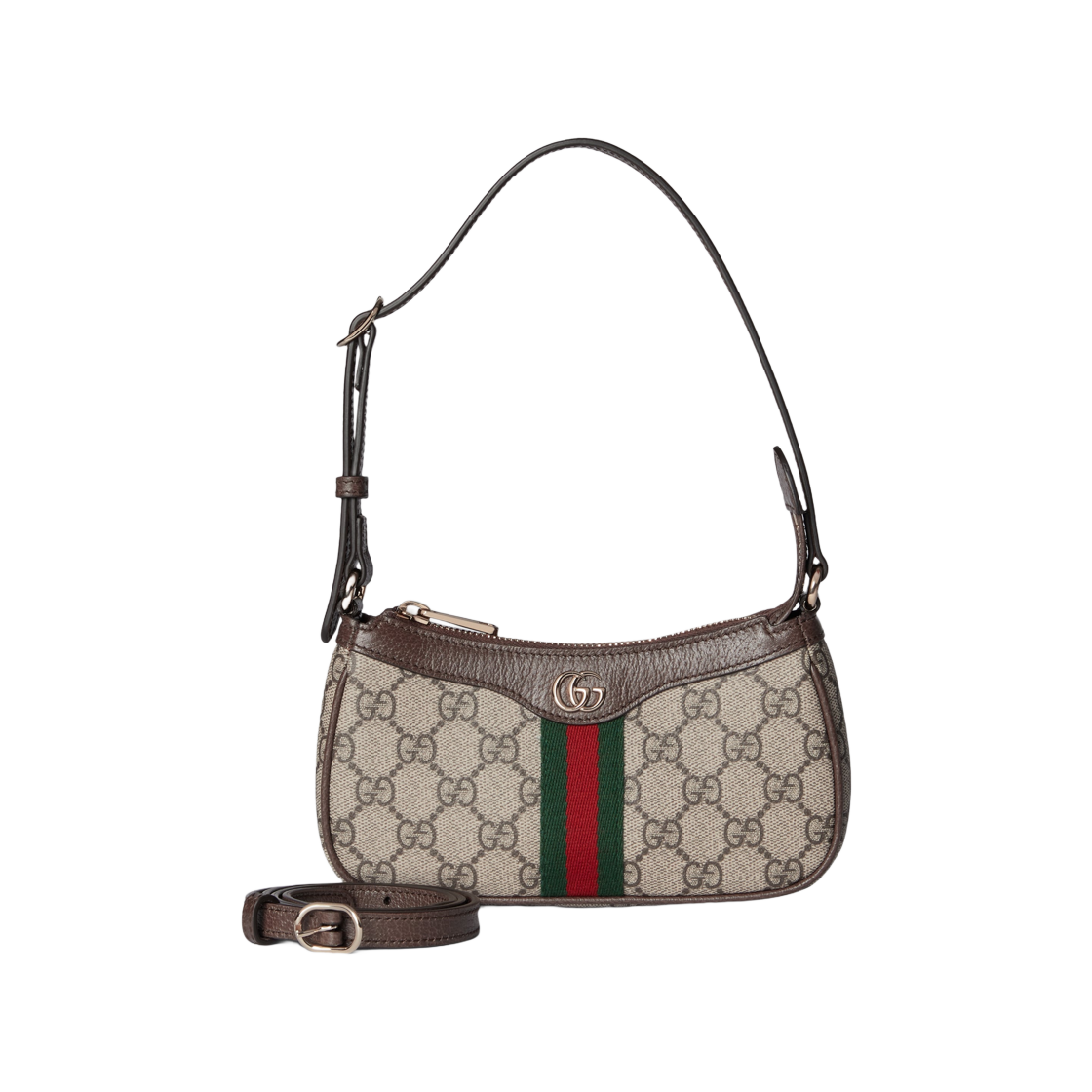 838465-FAE0P-9746 Gucci Ophidia Mini Shoulder Bag Beige Dark Brown