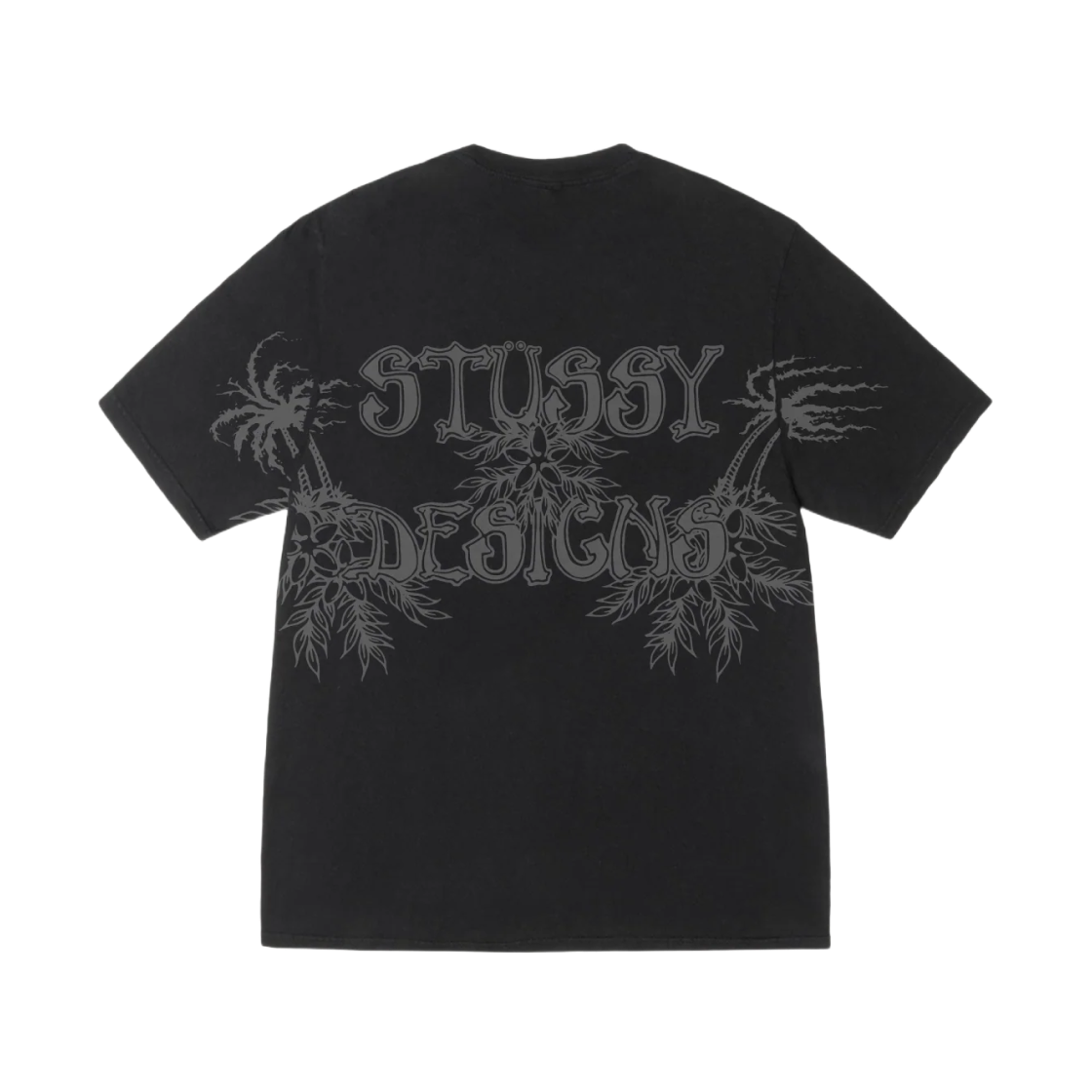 1905151 Stussy Wes Palms Pigment Dyed T-Shirt Black