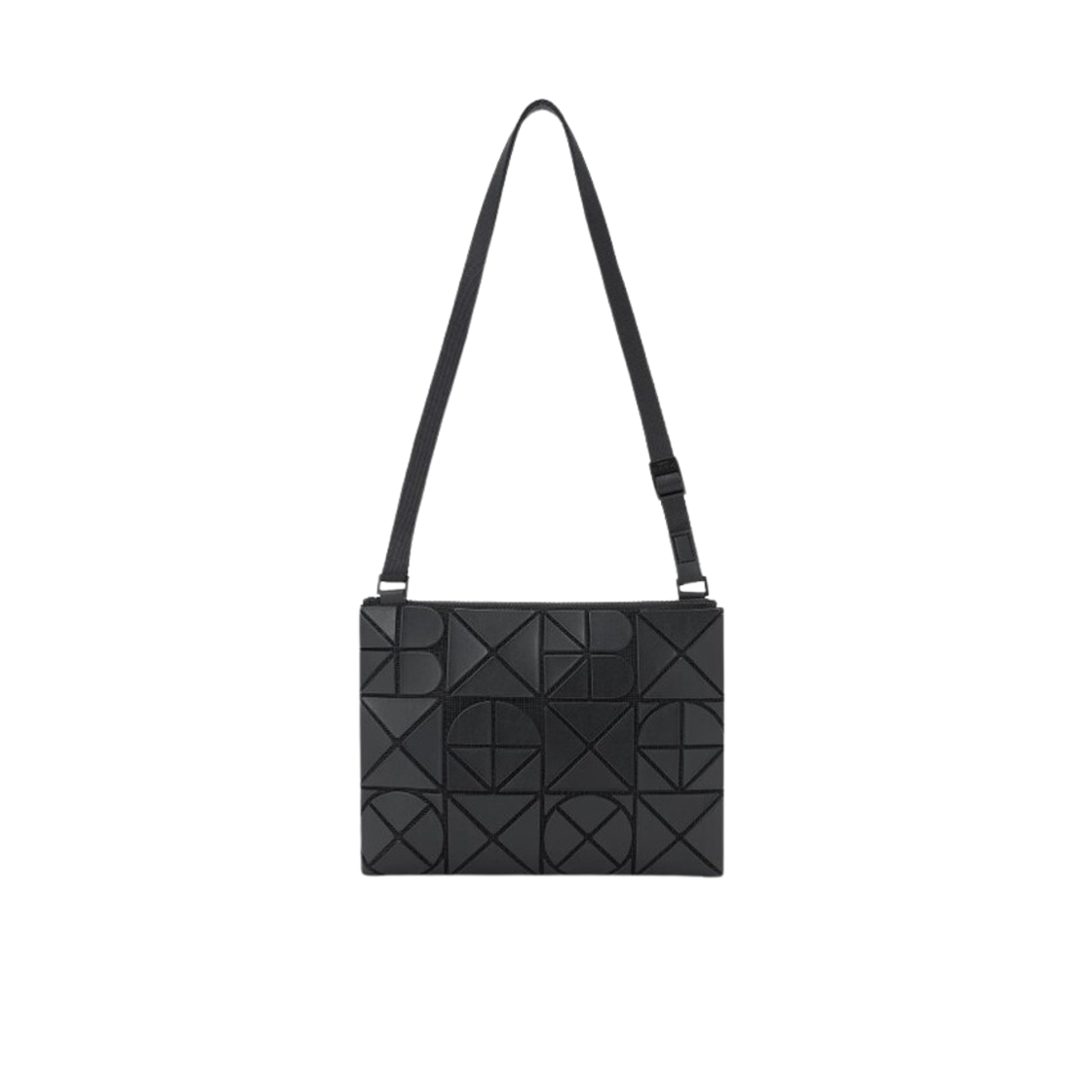 BB56-AG841-16 Bao Bao Issey Miyake Font Shoulder Bag Matte Black