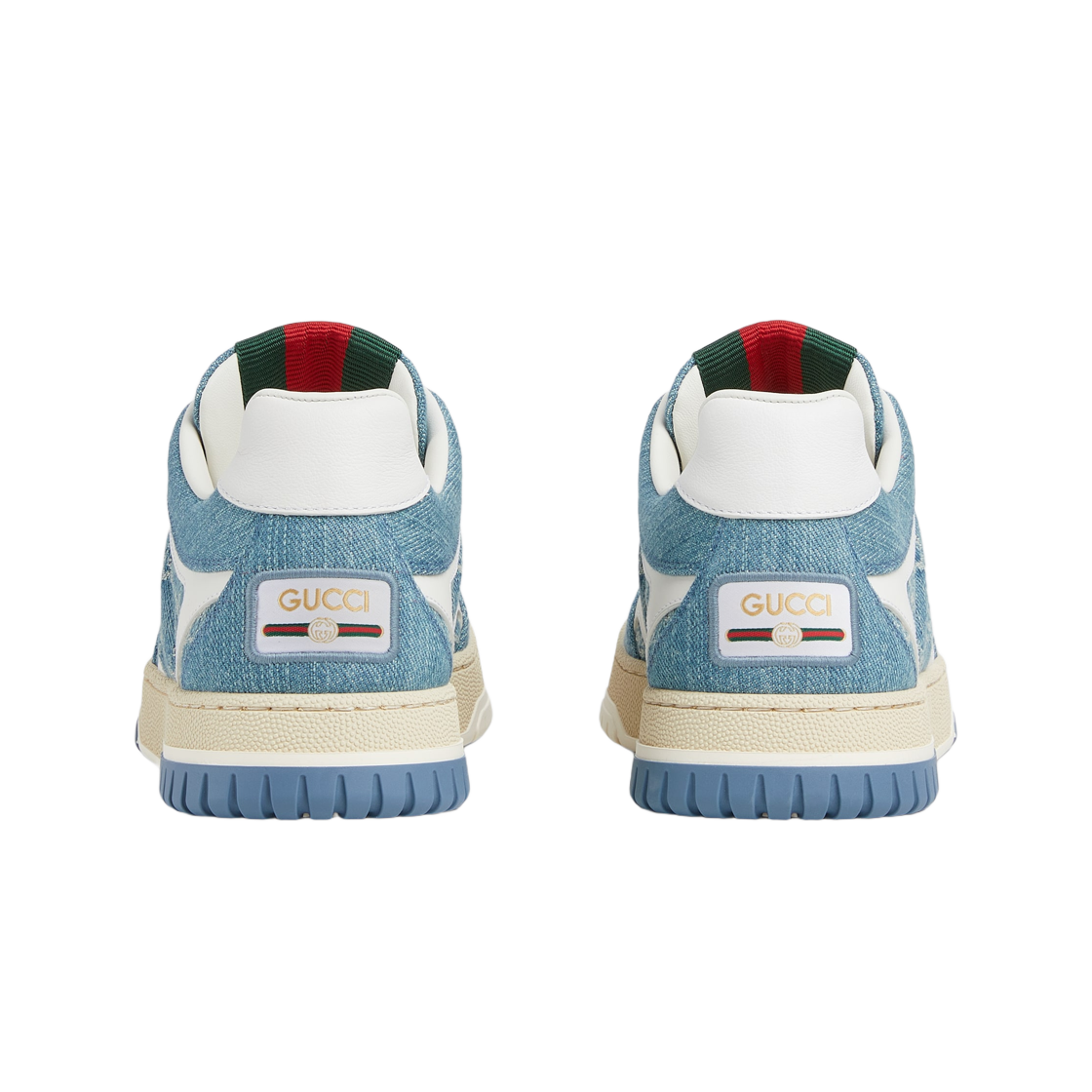 (W) 구찌 리웹 스니커즈 블루 데님((W) Gucci Re-Web Sneakers Blue Denim) - 3