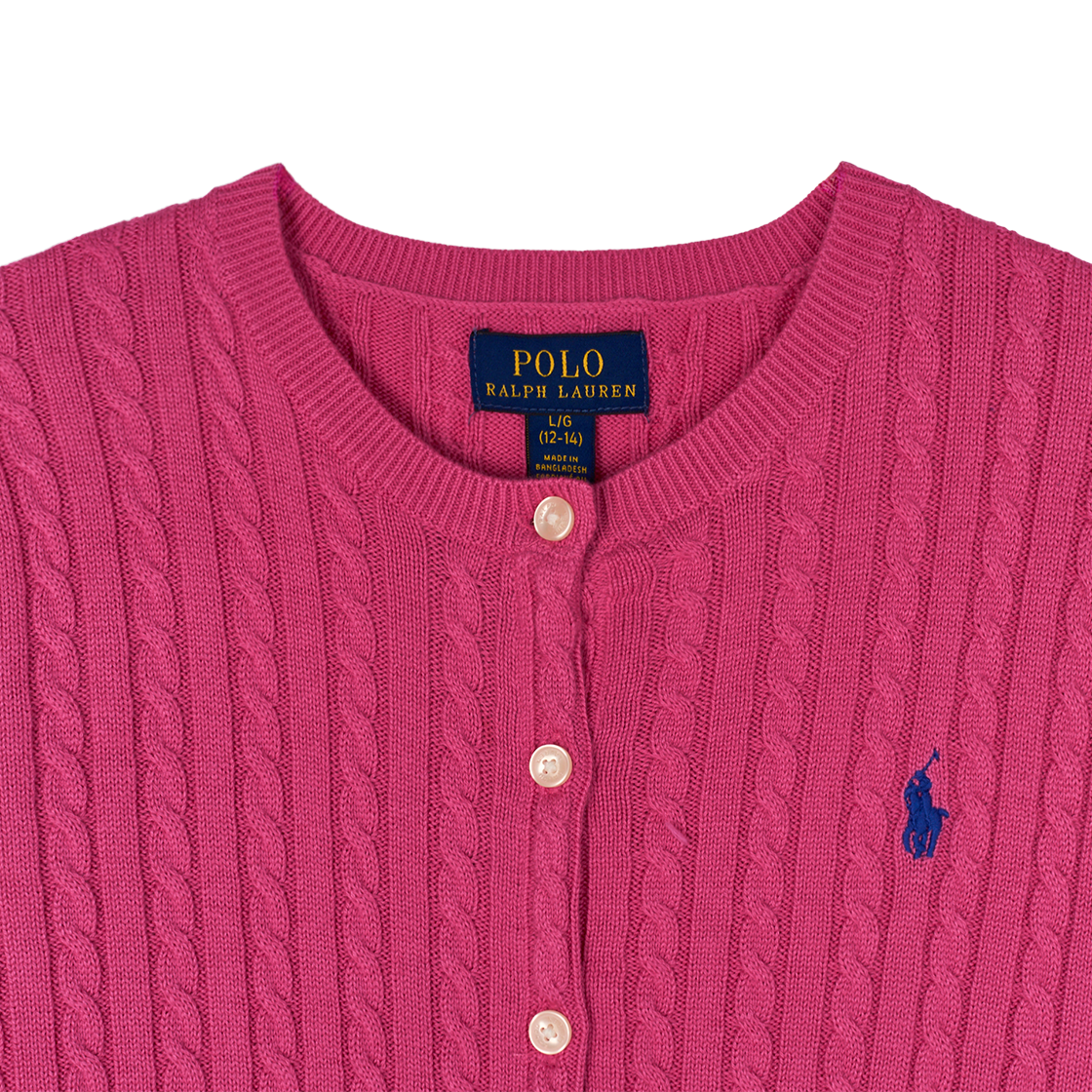 KW5BKNPRLA3PK [20% 적립] Polo Ralph Lauren Children Mini Cable Cotton Cardigan Pink - 25SS - #3