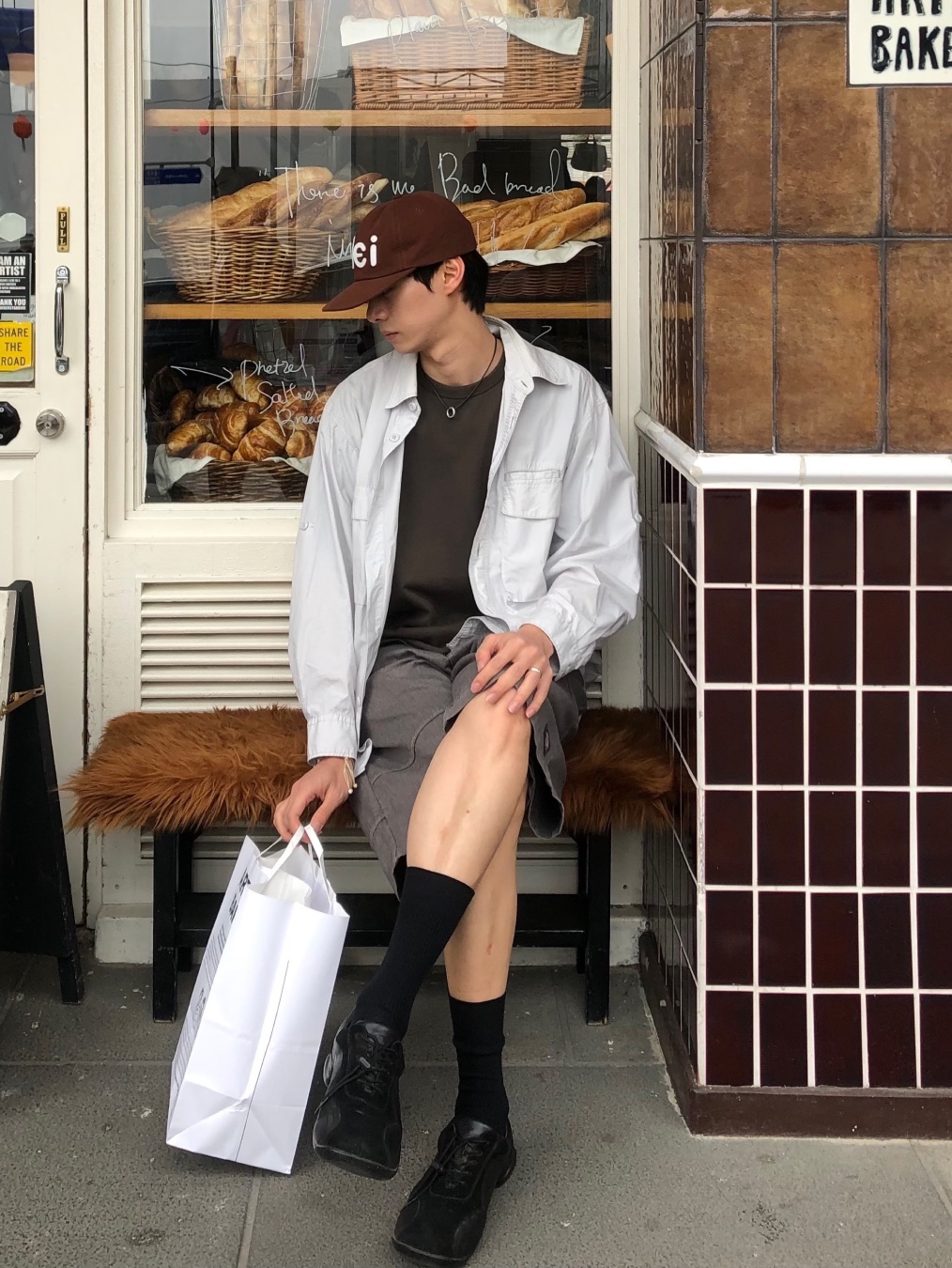 New Balance 1906R Polka Dot Black, BAPE Giant 1st Camo Big Baby Milo T-Shirt White Green 착용 스타일 - 10