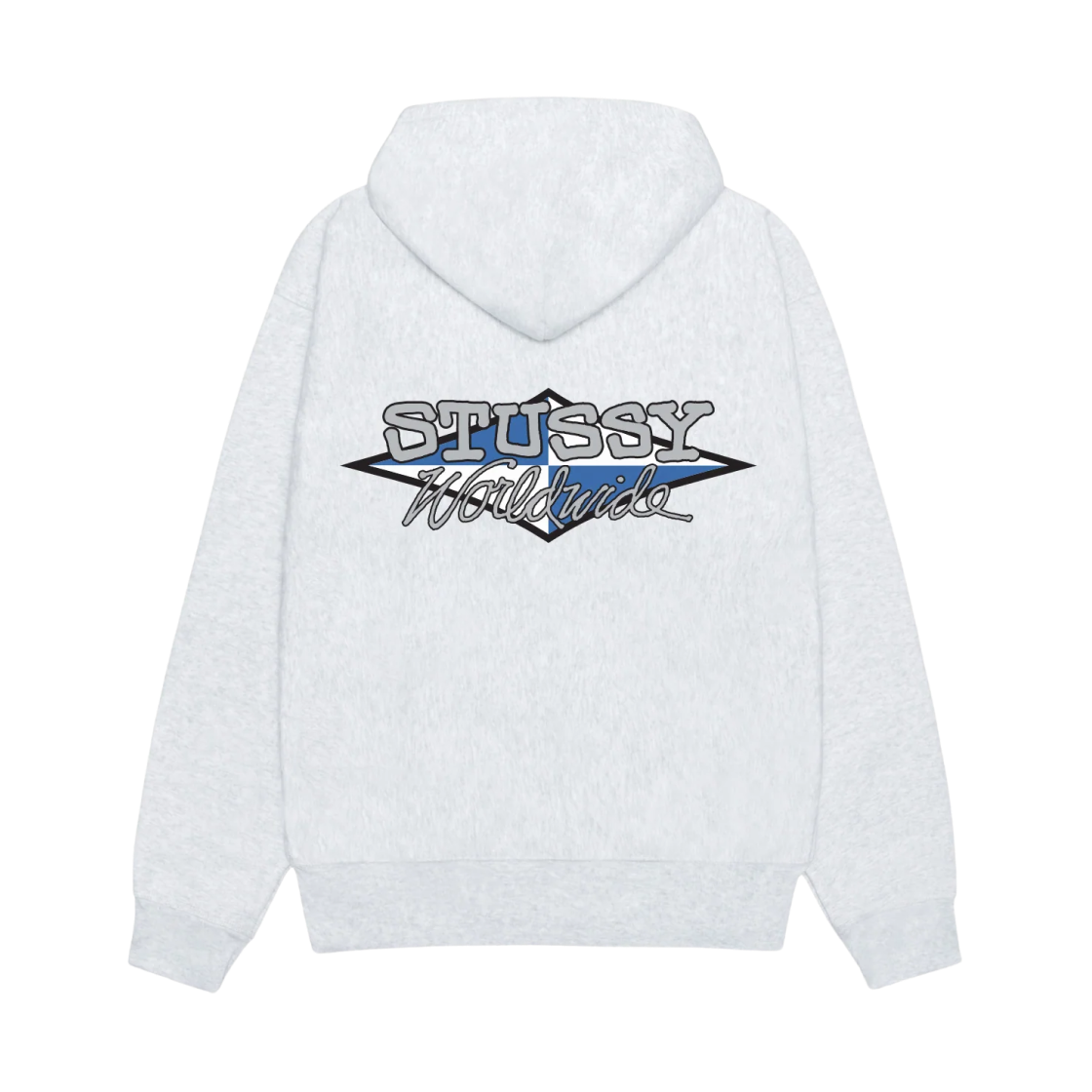 1925150 Stussy Worldwide Diamond Hoodie Ash Heather