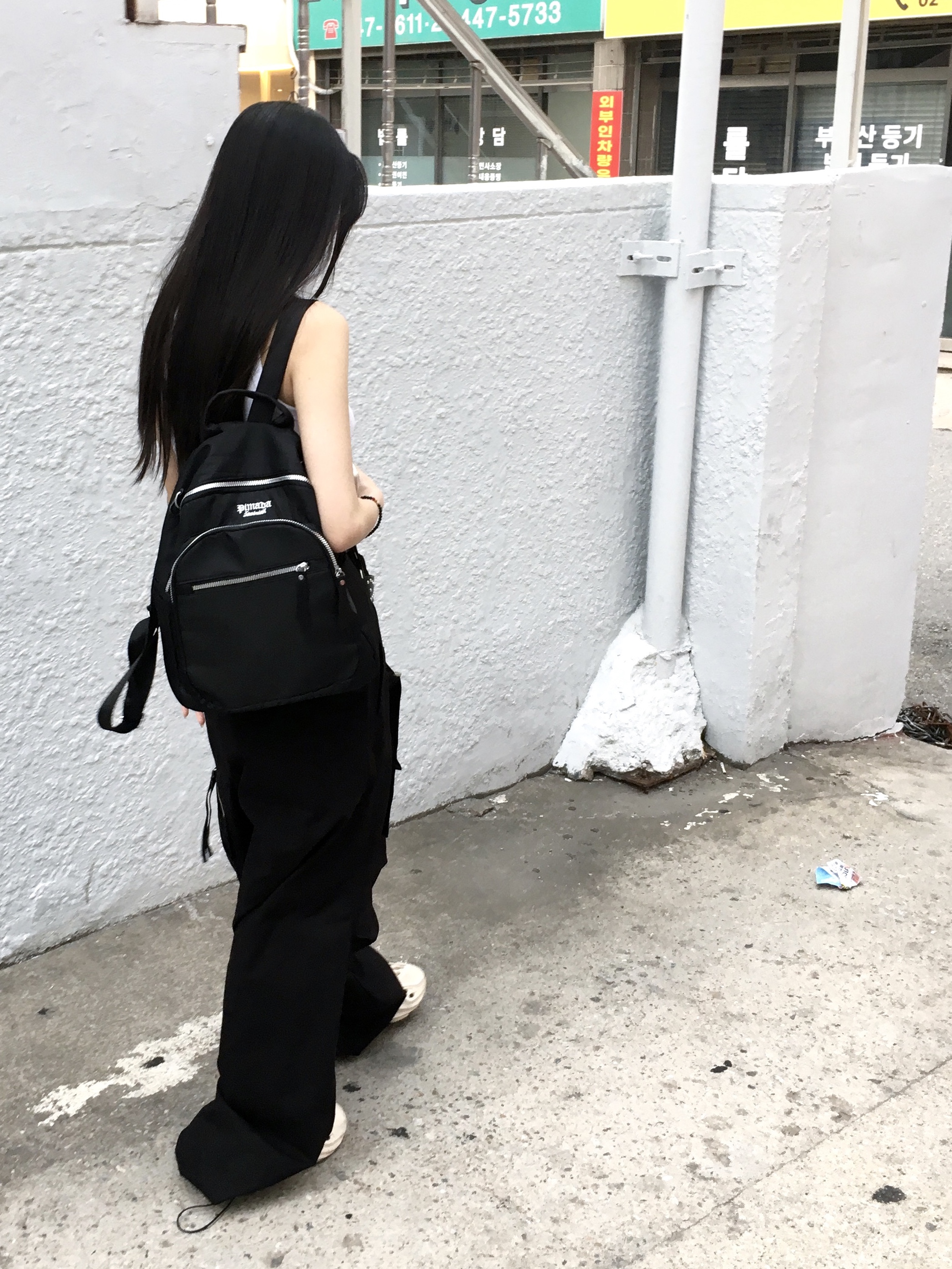 Wapworks Wide Safety Cargo Pants Black, Adidas Yeezy Foam RNNR Sand 착용 스타일 - 3