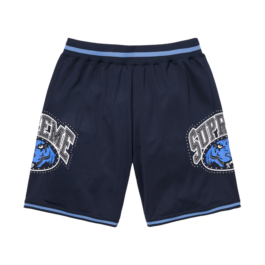 - Supreme Studded Basketball Shorts Navy - 25SS