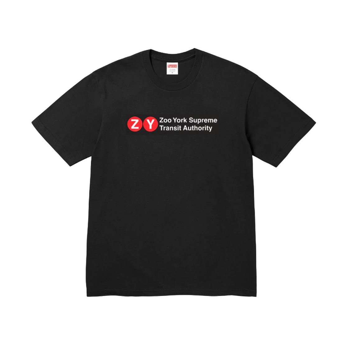 슈프림 x 주욕 트랜짓 티셔츠 블랙 - 25SS(Supreme x Zoo York Transit T-Shirt Black - 25SS) - 1