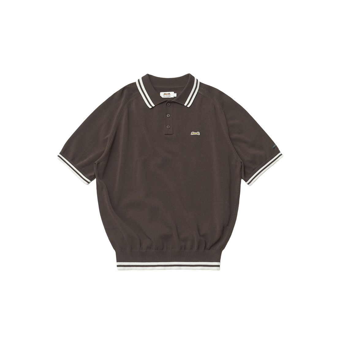 LTFSKN004BR Le TIGRE Tennis polo knit Mild Brown
