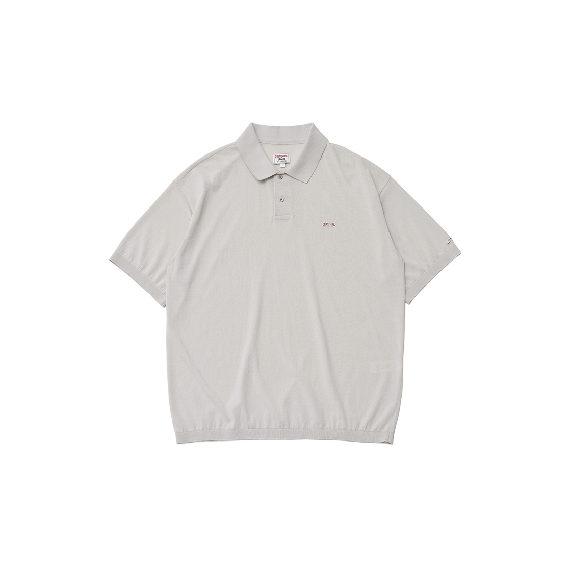 LTFSKN005LG Le TIGRE Tropical polo knit Pullover Mid Gray