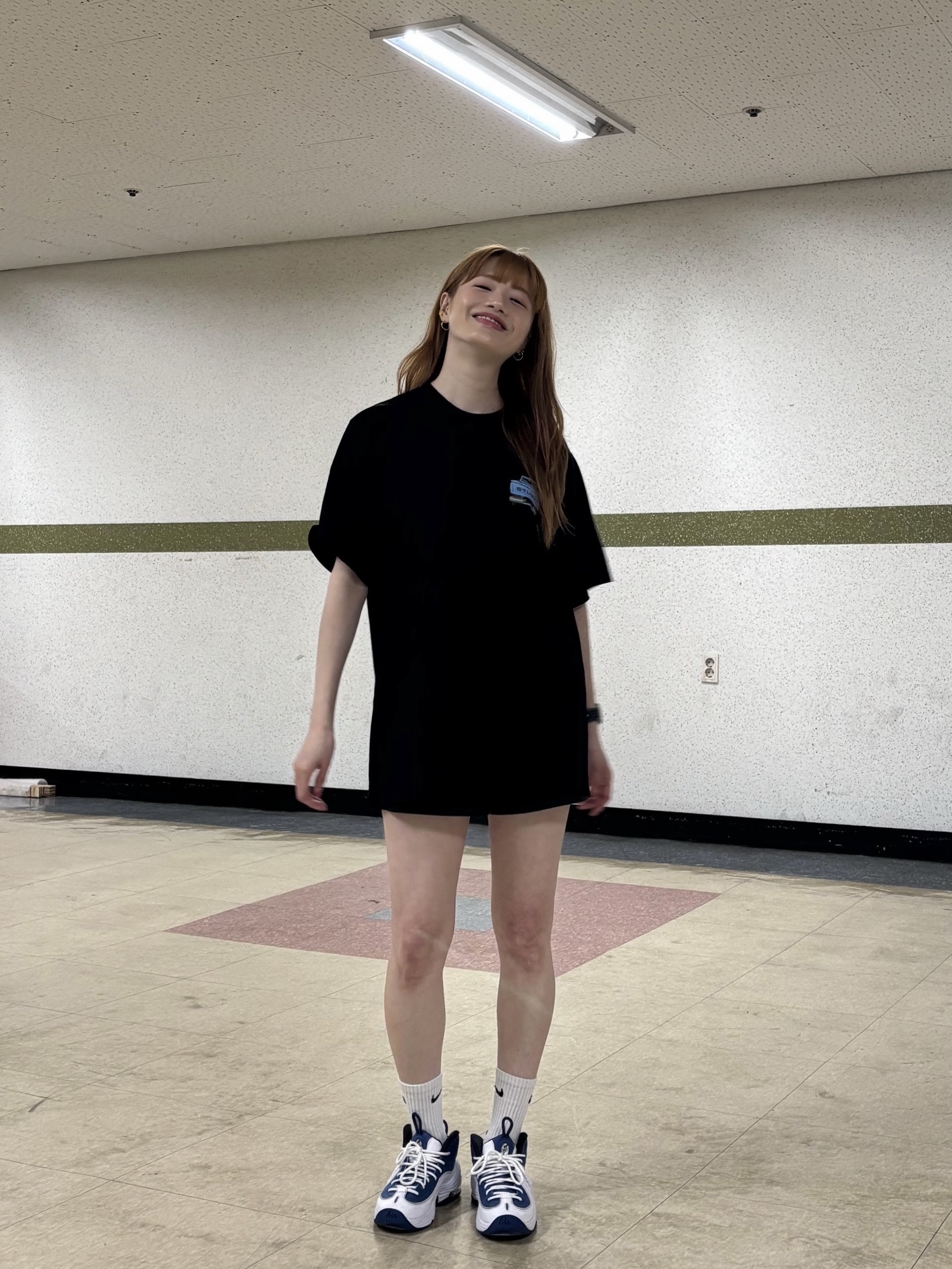 Stussy Pickup T-Shirt Black, Nike Air Penny II Atlantic Blue 착용 스타일 - 2