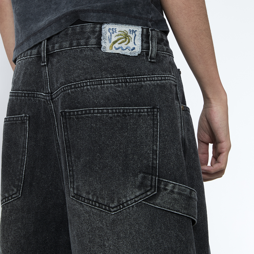 쎄르페 멀티포켓 카펜터 와이드 데님팬츠 차콜(SSERPE Multi Pocket Carpenter Wide Denim Pants Charcoal) - 4