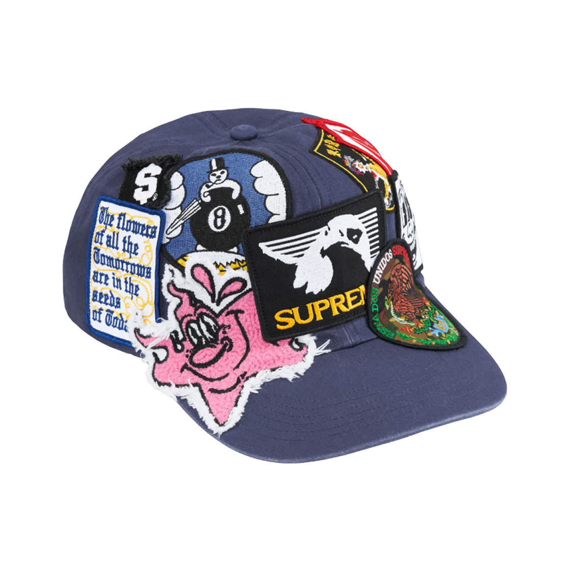 슈프림 패치스 6-패널 네이비 - 25SS(Supreme Patches 6-Panel Navy - 25SS) - 2