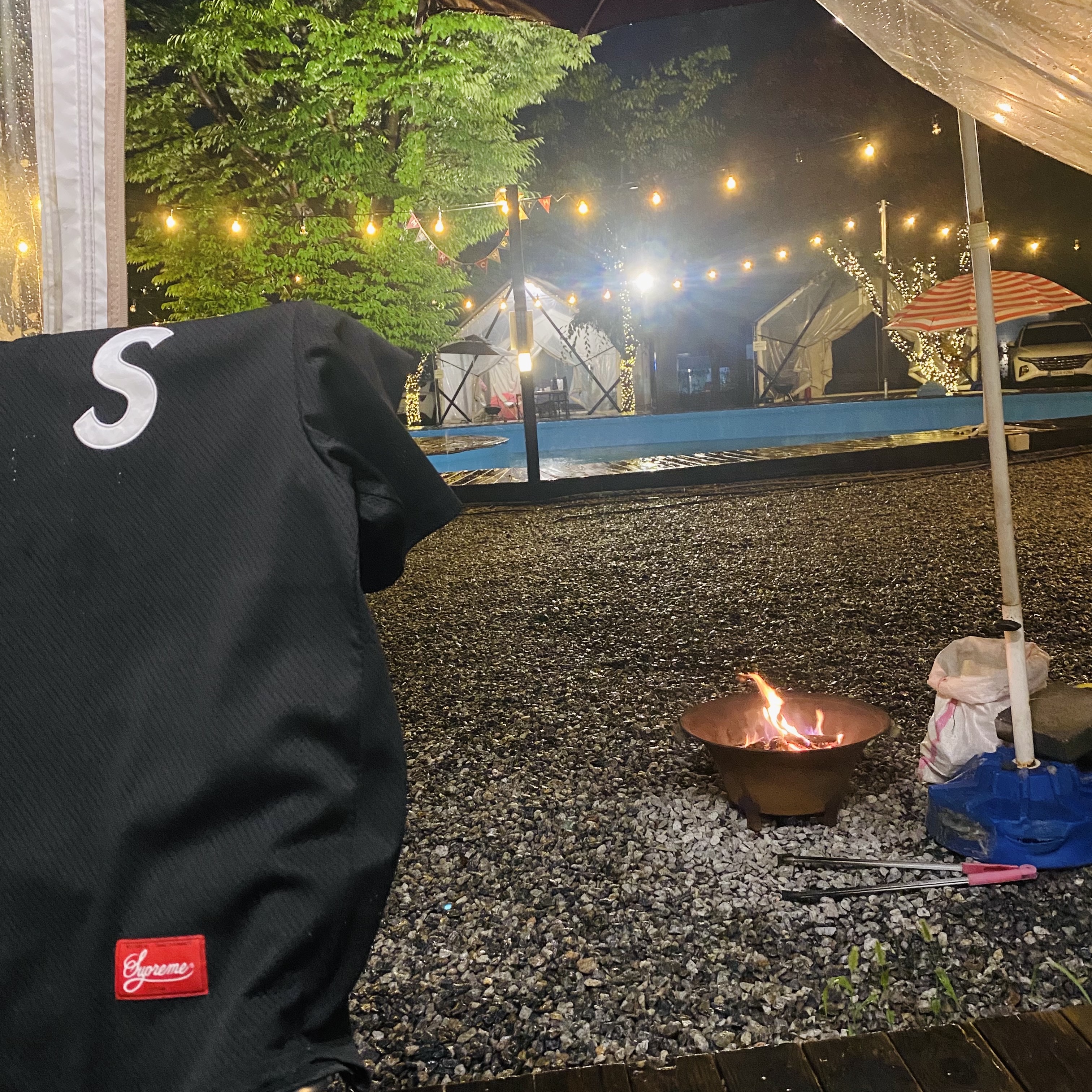 Supreme S Logo Baseball Henley Black - 25SS 착용 스타일