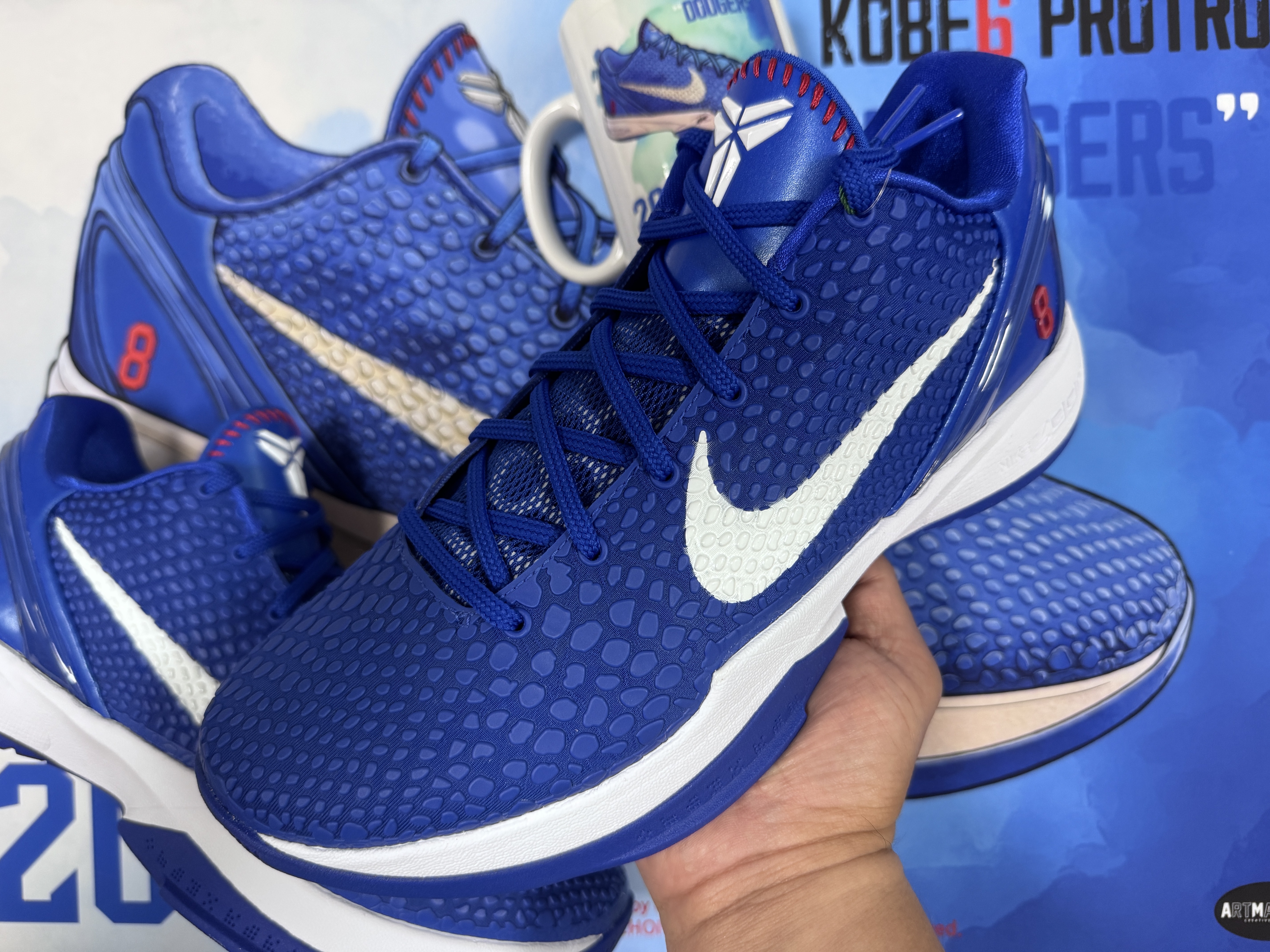 Nike Kobe 6 Protro Game Royal White 착용 스타일 - 2