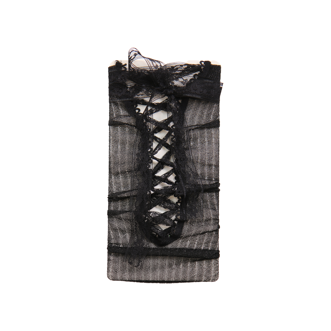 오니뗄라 코르셋 레이스 업 삭스 블랙(Onnitella Corset Lace Up Socks Black) - 1